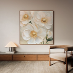 Floral Canvas Wall Art WAD1385-F 80 x 80 cm / Stretched on hidden frame