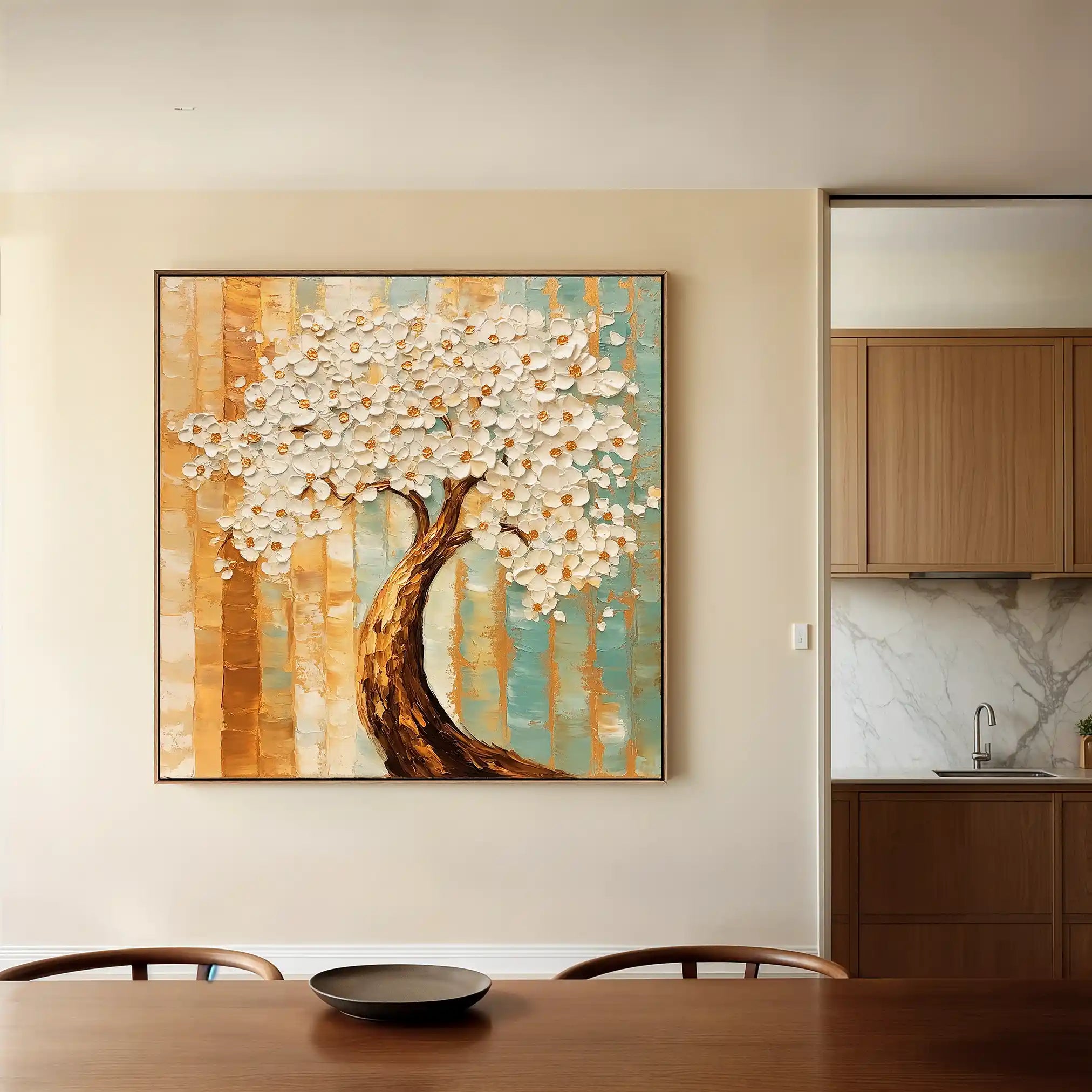 Floral Canvas Wall Art WAD1386-F 80 x 80 cm / Stretched on hidden frame