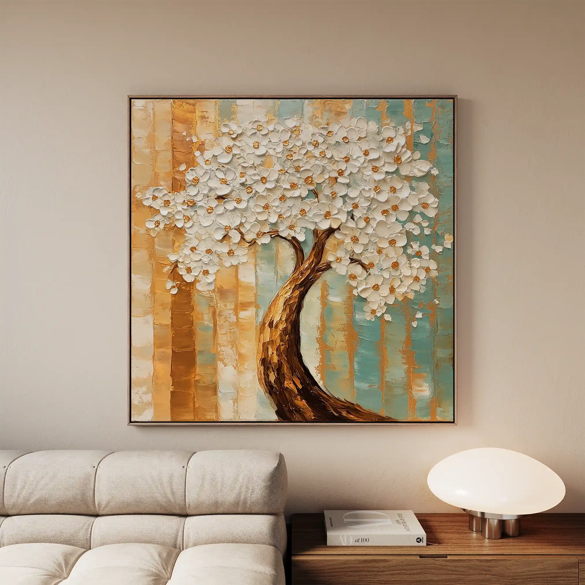 Floral Canvas Wall Art WAD1386-F 80 x 80 cm / Stretched on hidden frame