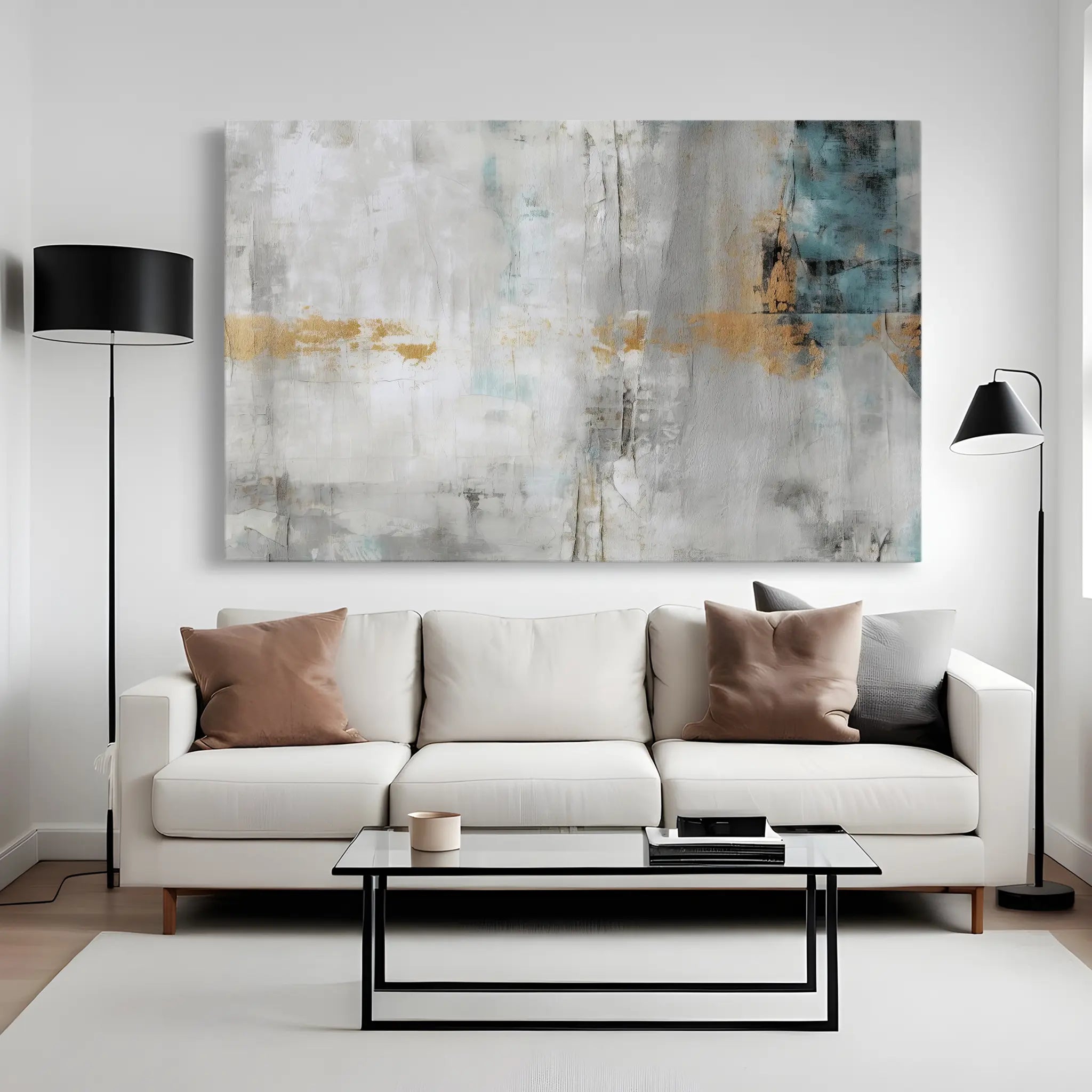 Abstract Canvas Wall Art WAD139-A 90 x 60 cm / Stretched on hidden frame