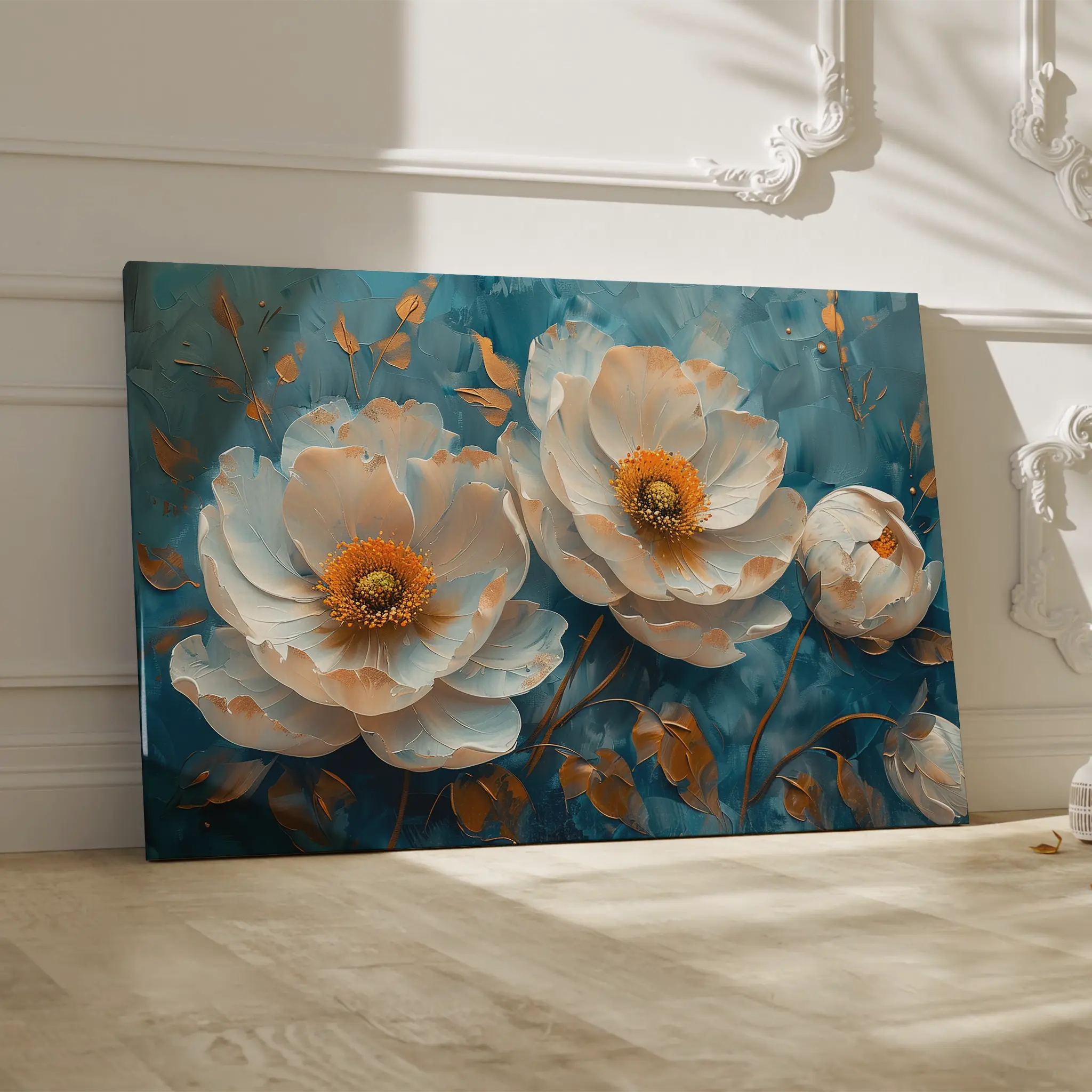 Floral Canvas Wall Art WAD139-F 90 x 60 cm / Stretched on hidden frame