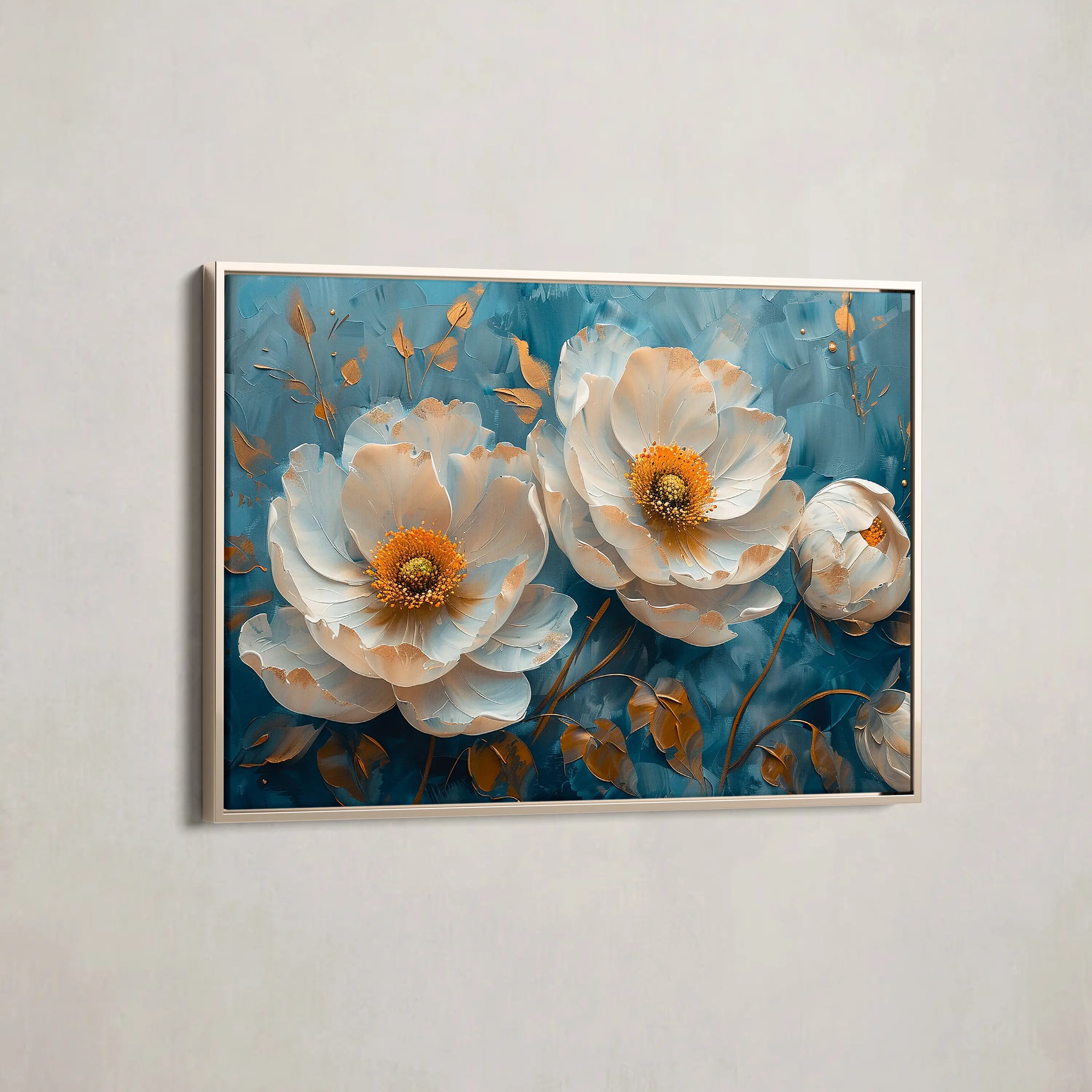 Floral Canvas Wall Art WAD139-F 90 x 60 cm / Stretched on hidden frame