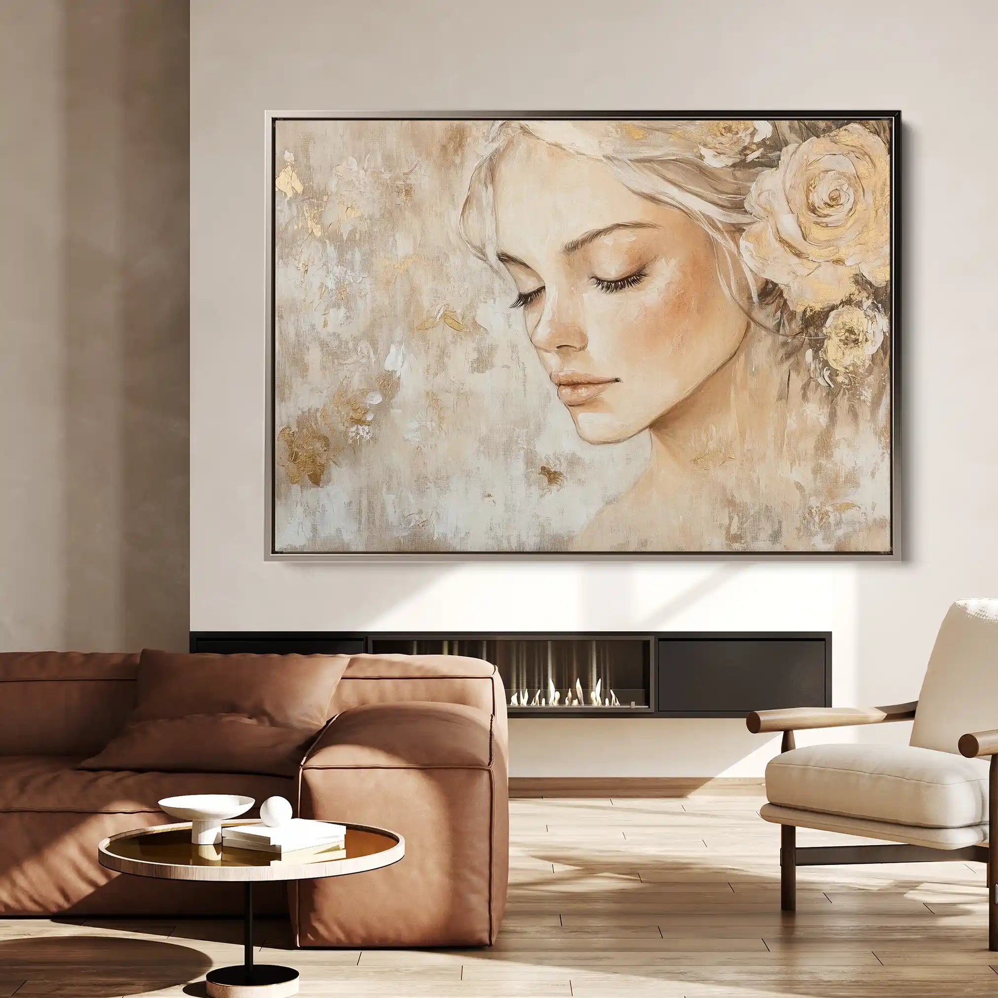 Portrait 139 Canvas Art 90 x 60 cm / Stretched on hidden frame