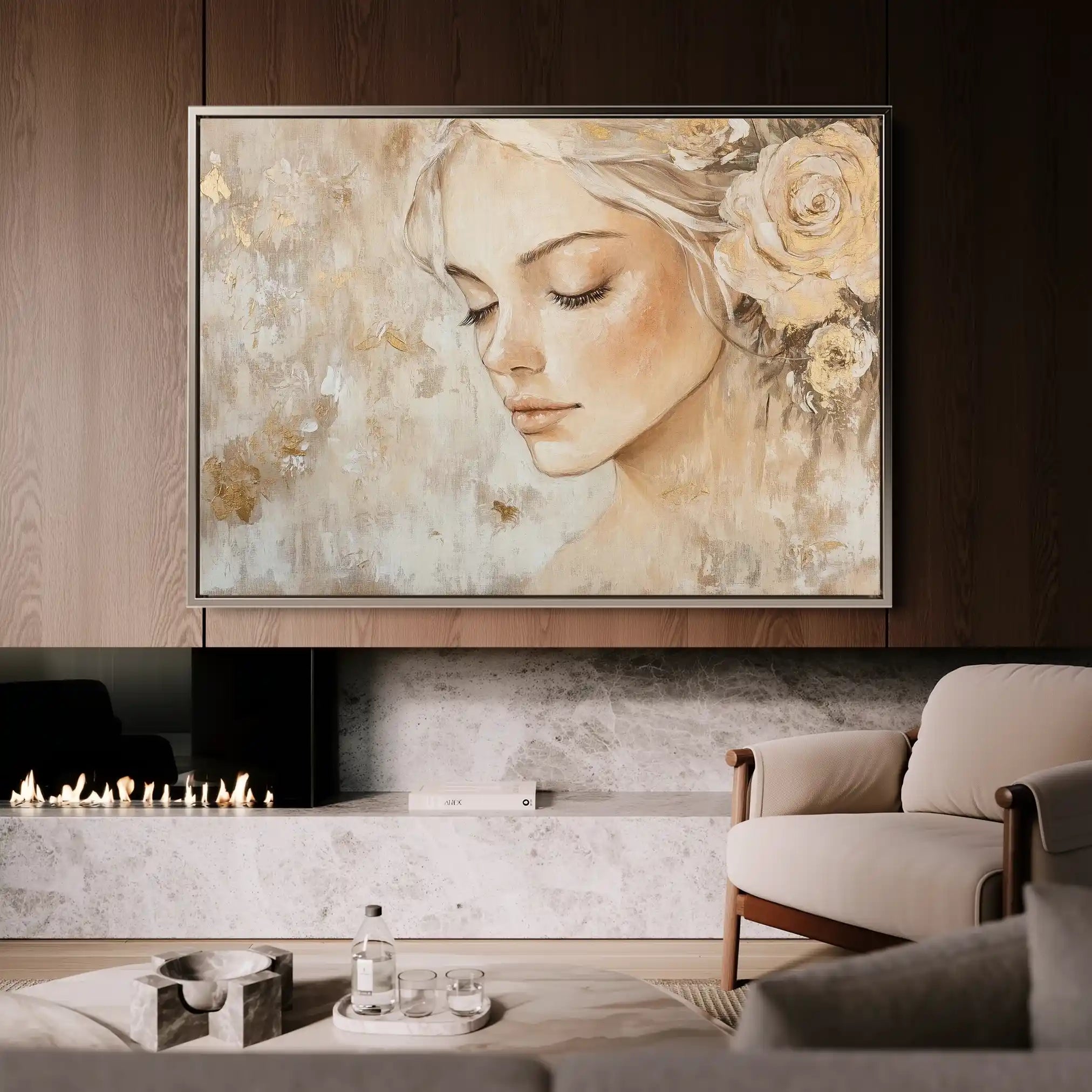 Portrait 139 Canvas Art 90 x 60 cm / Stretched on hidden frame