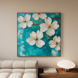 Floral Canvas Wall Art WAD1390-F 80 x 80 cm / Stretched on hidden frame