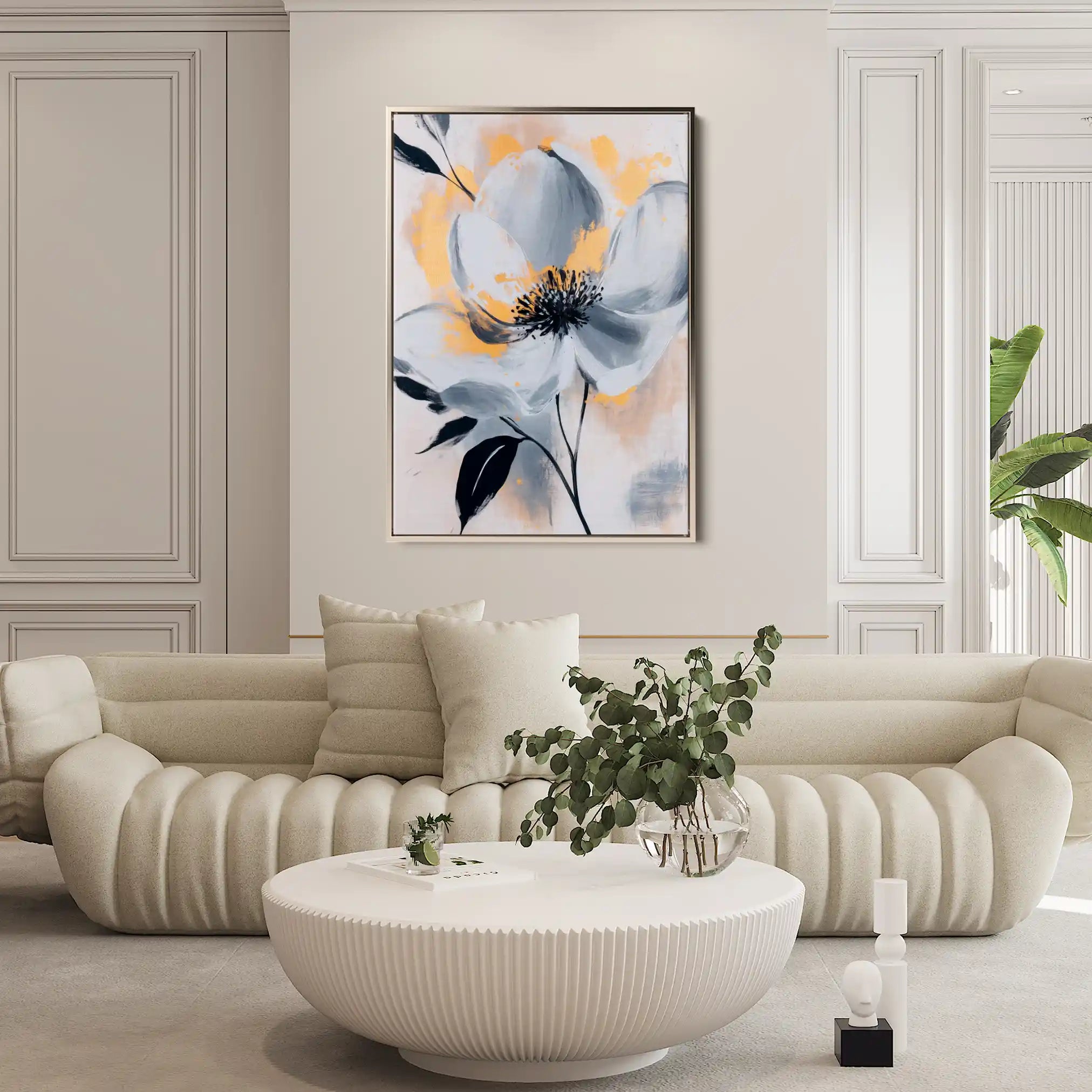 Floral Canvas Wall Art WAD1397-F 90 x 60 cm / Stretched on hidden frame