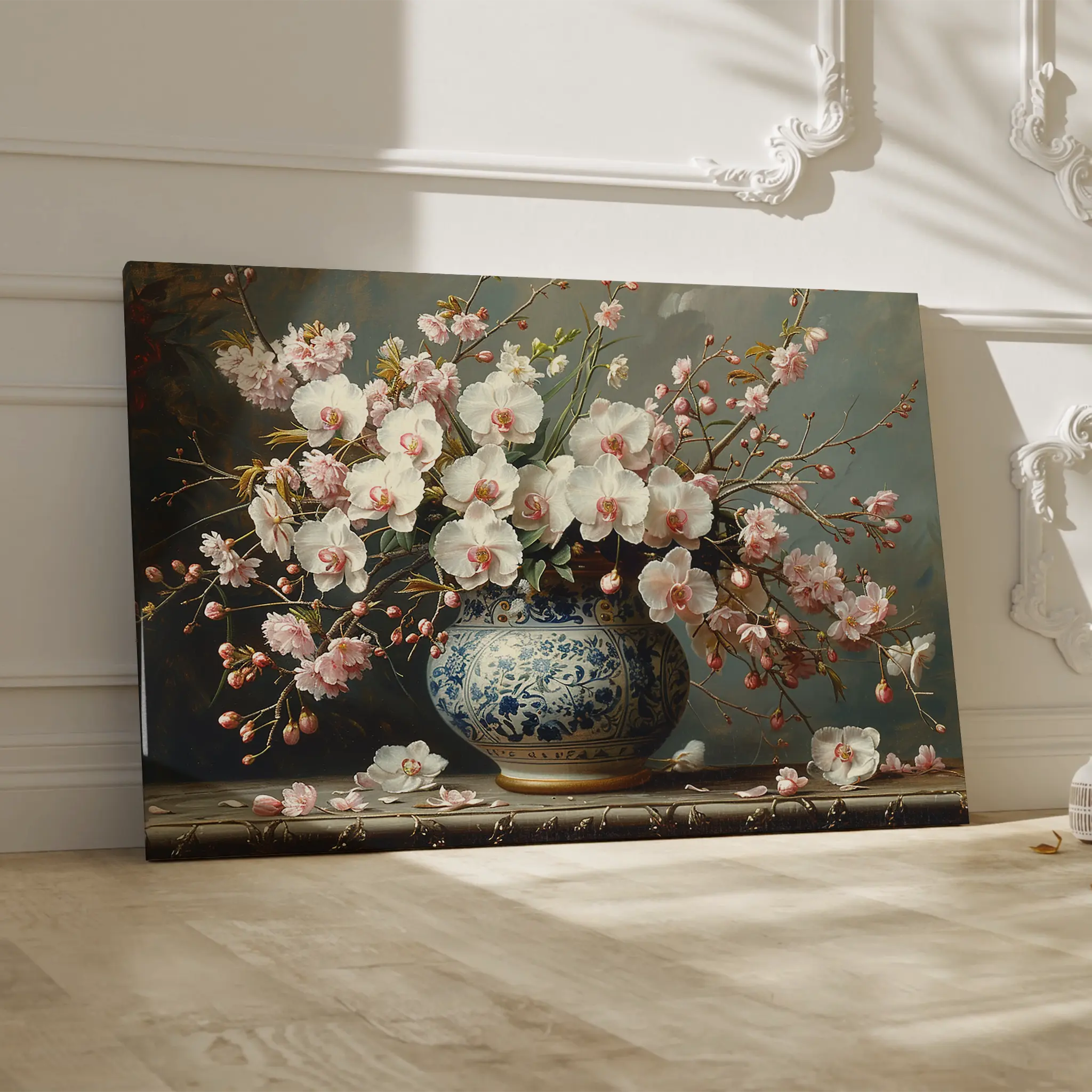 Floral Canvas Wall Art WAD140-F 90 x 60 cm / Stretched on hidden frame