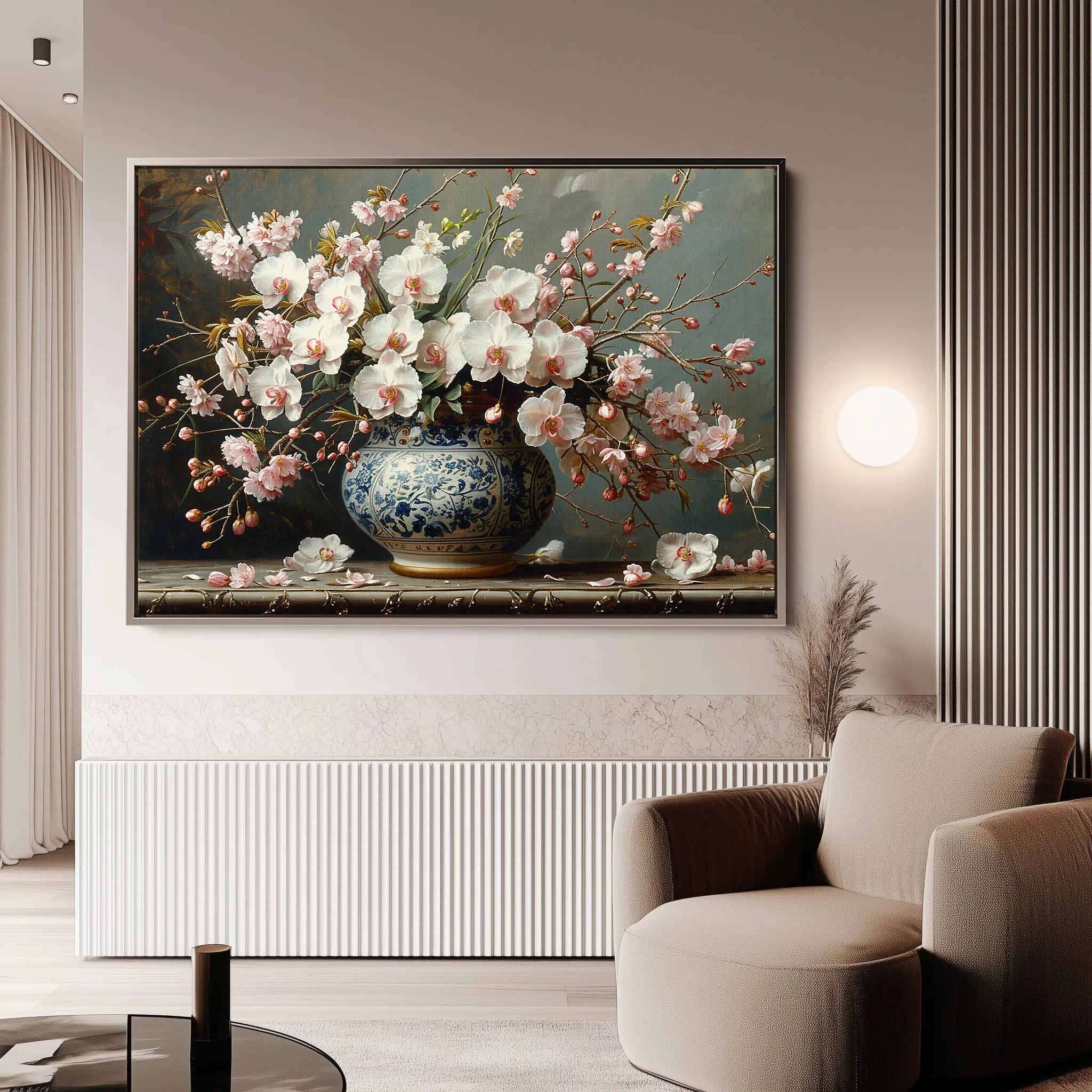 Floral Canvas Wall Art WAD140-F 90 x 60 cm / Stretched on hidden frame