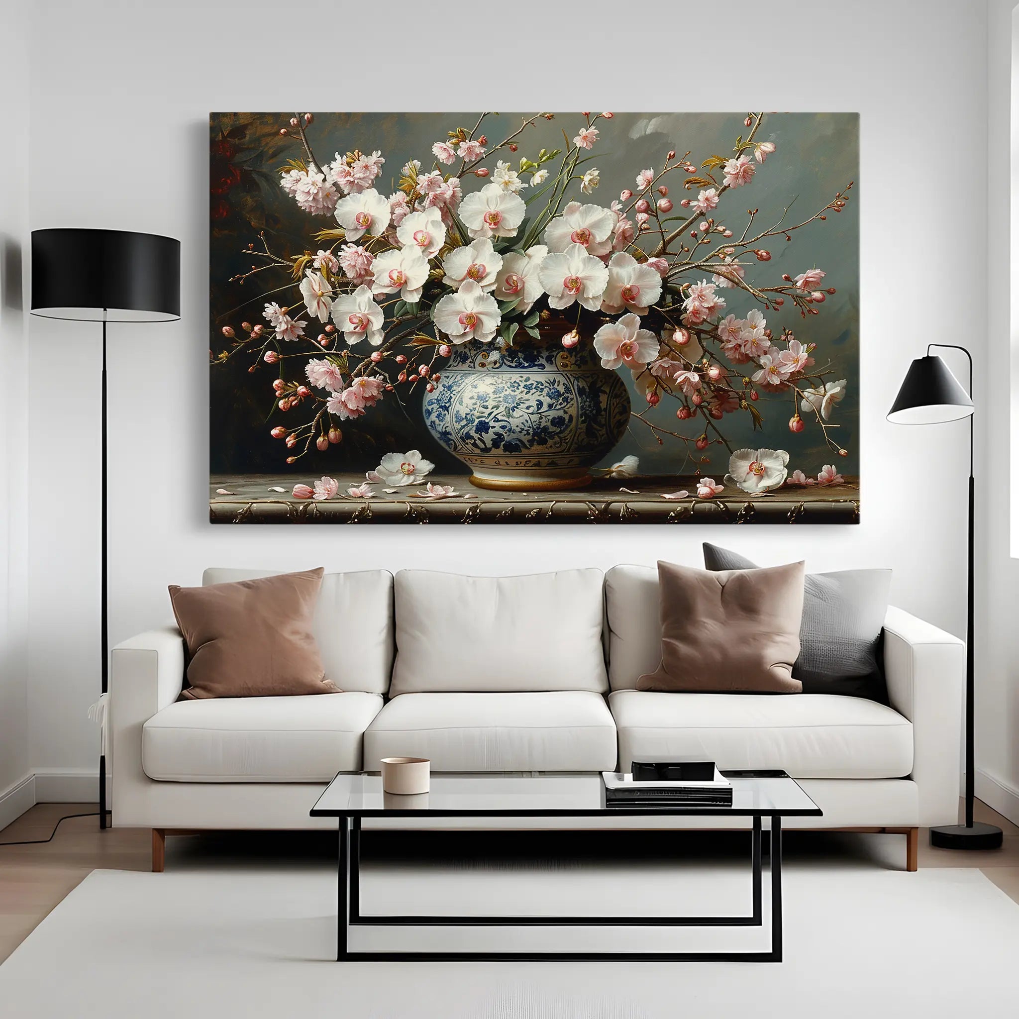 Floral Canvas Wall Art WAD140-F 90 x 60 cm / Stretched on hidden frame