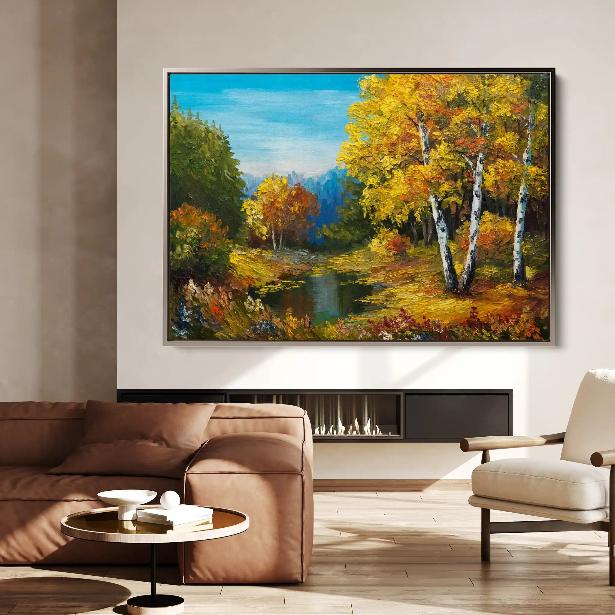 Landscape 140 Canvas Art 90 x 60 cm / Stretched on hidden frame