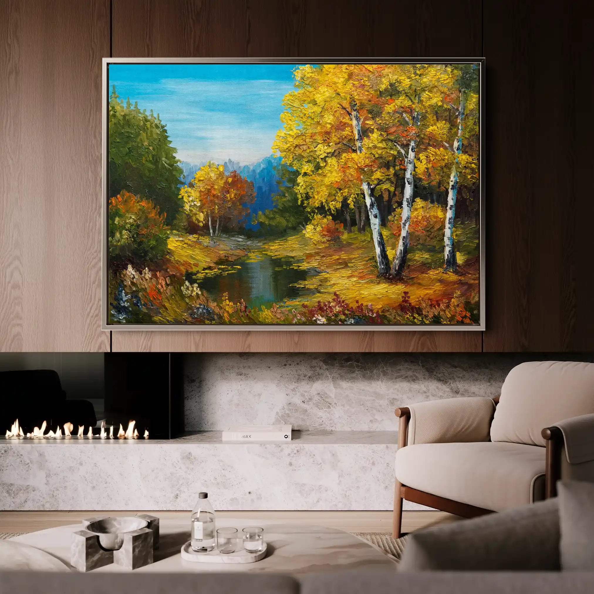 Landscape 140 Canvas Art 90 x 60 cm / Stretched on hidden frame