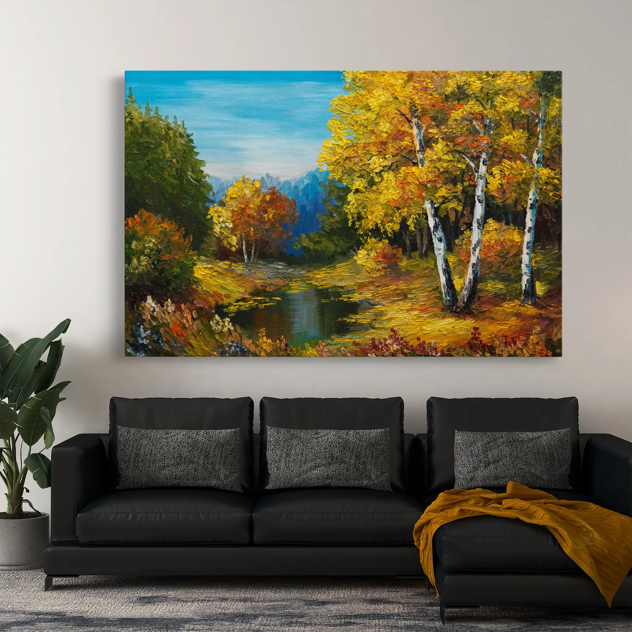 Landscape Canvas Wall Art WAD140-L 90 x 60 cm / Stretched on hidden frame