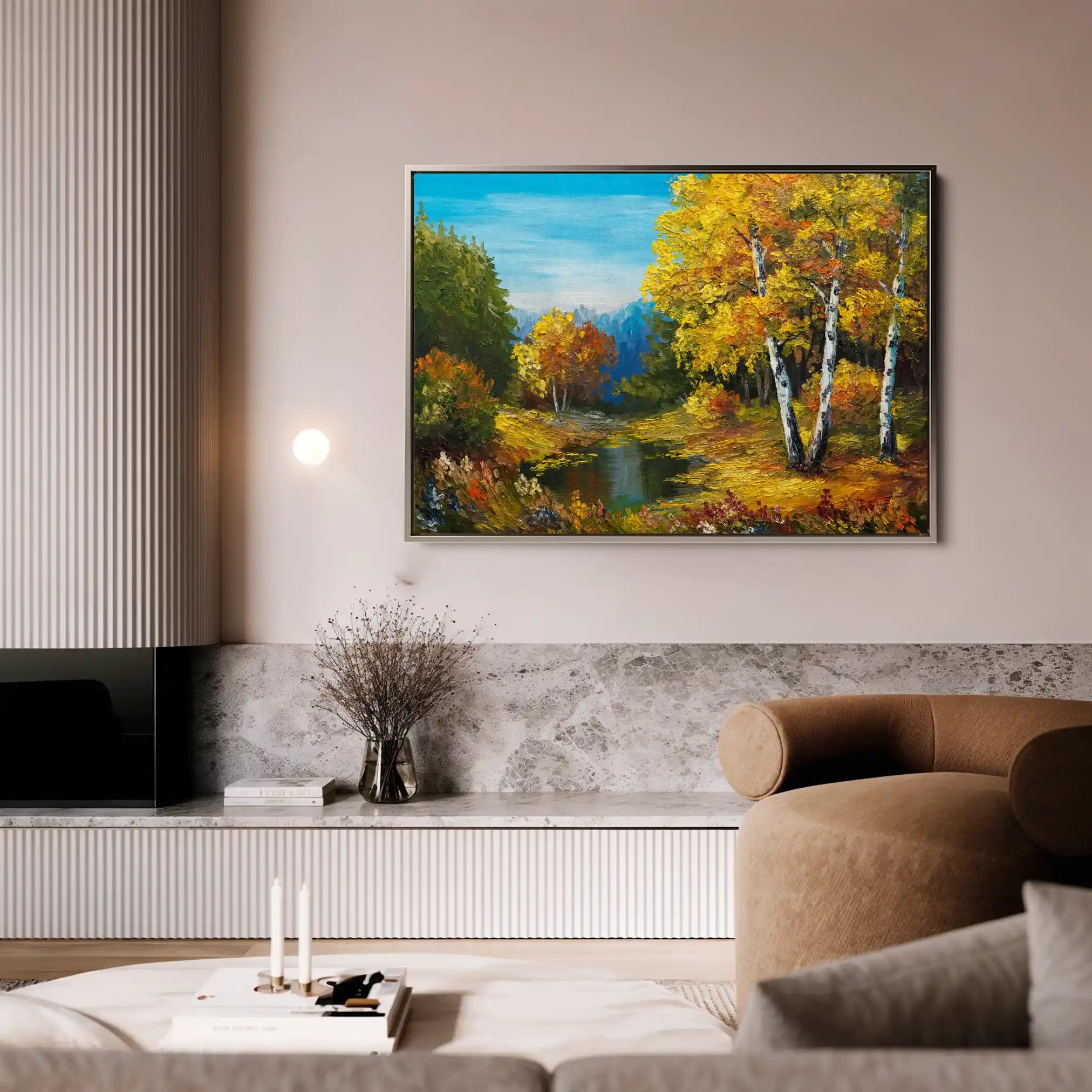 Landscape 140 Canvas Art 90 x 60 cm / Stretched on hidden frame