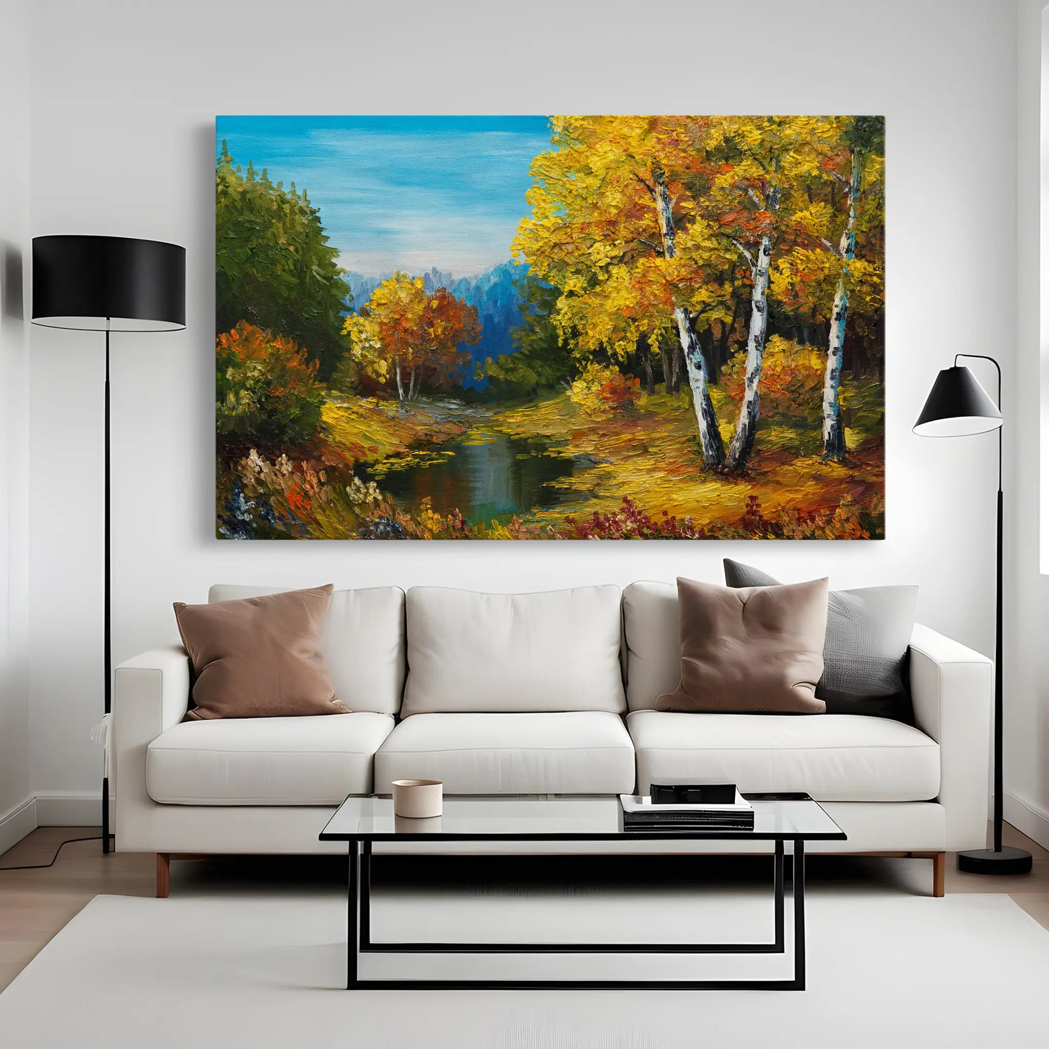 Landscape Canvas Wall Art WAD140-L 90 x 60 cm / Stretched on hidden frame