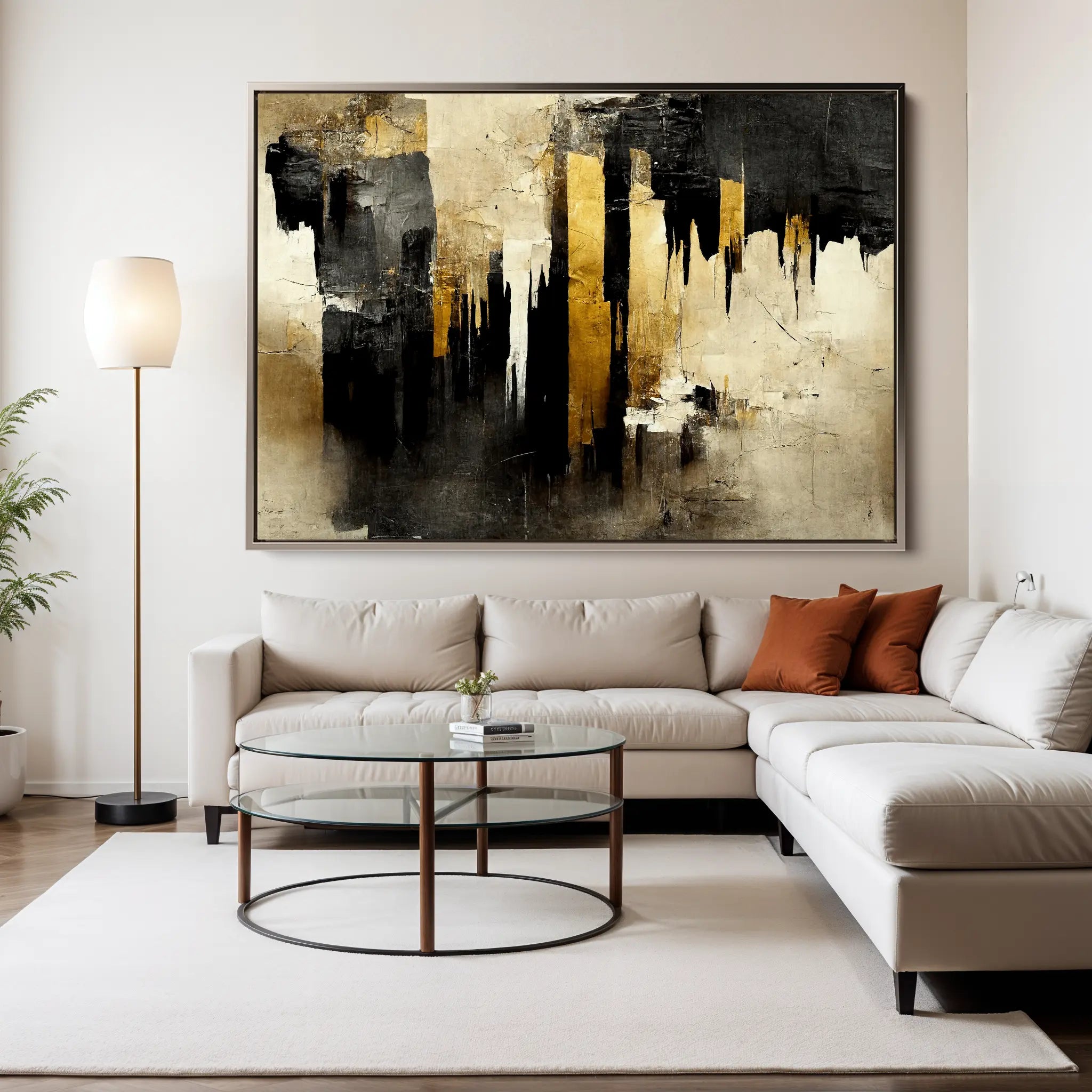 Abstract Canvas Wall Art WAD141-A 90 x 60 cm / Stretched on hidden frame