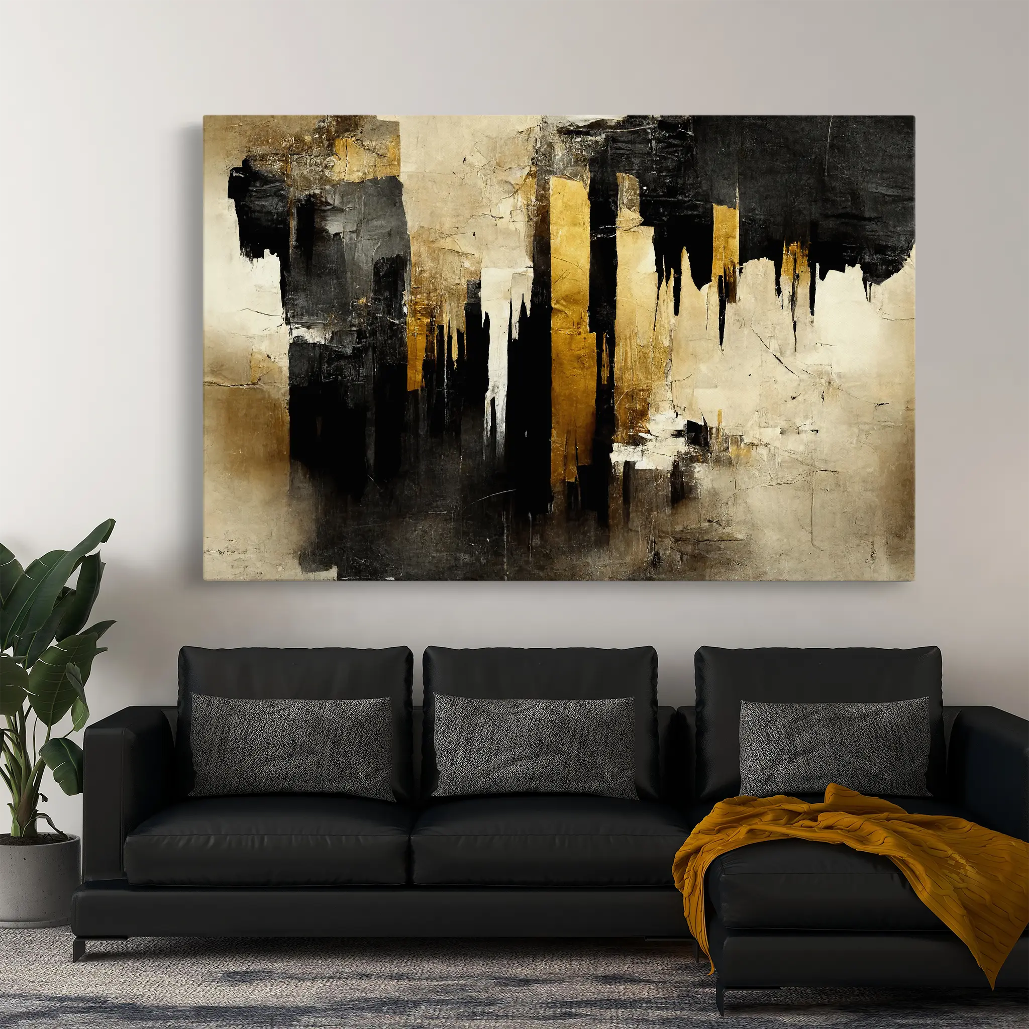 Abstract Canvas Wall Art WAD141-A 90 x 60 cm / Stretched on hidden frame