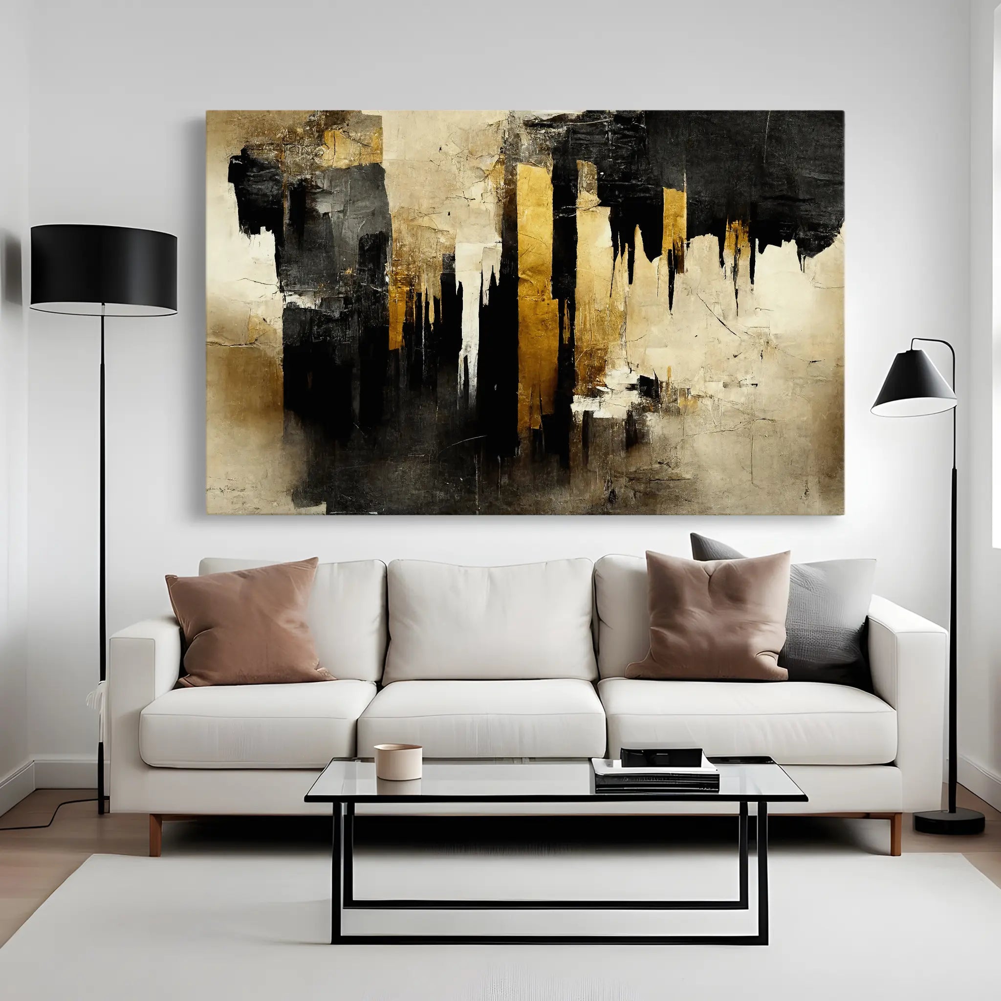 Abstract Canvas Wall Art WAD141-A 90 x 60 cm / Stretched on hidden frame