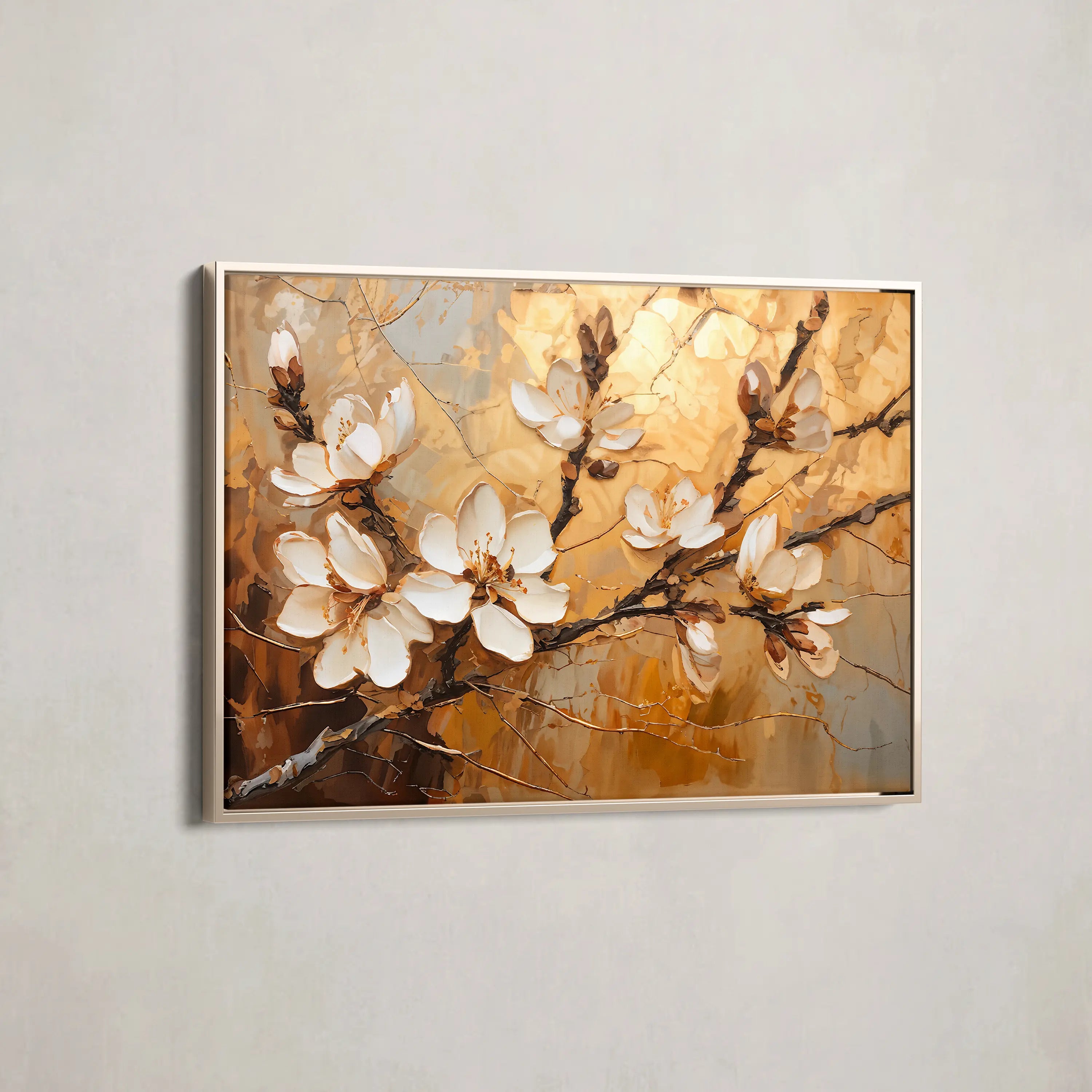 Floral Canvas Wall Art WAD141-F 90 x 60 cm / Stretched on hidden frame