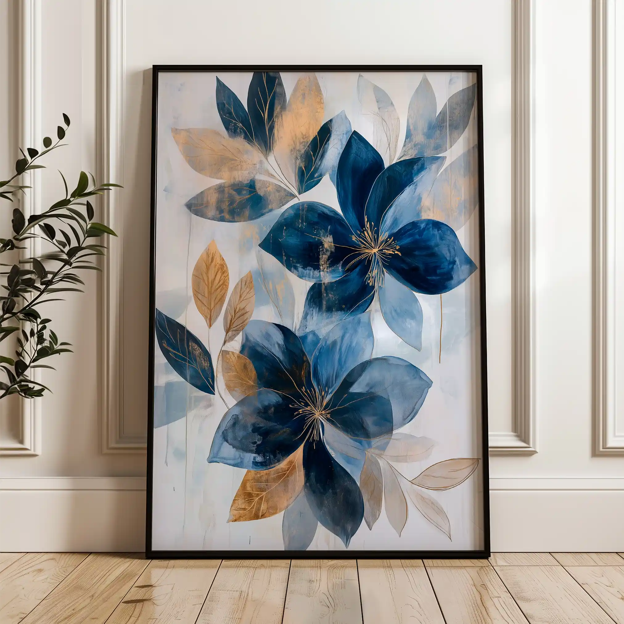 Floral Canvas Wall Art WAD1410-F 90 x 60 cm / Stretched on hidden frame