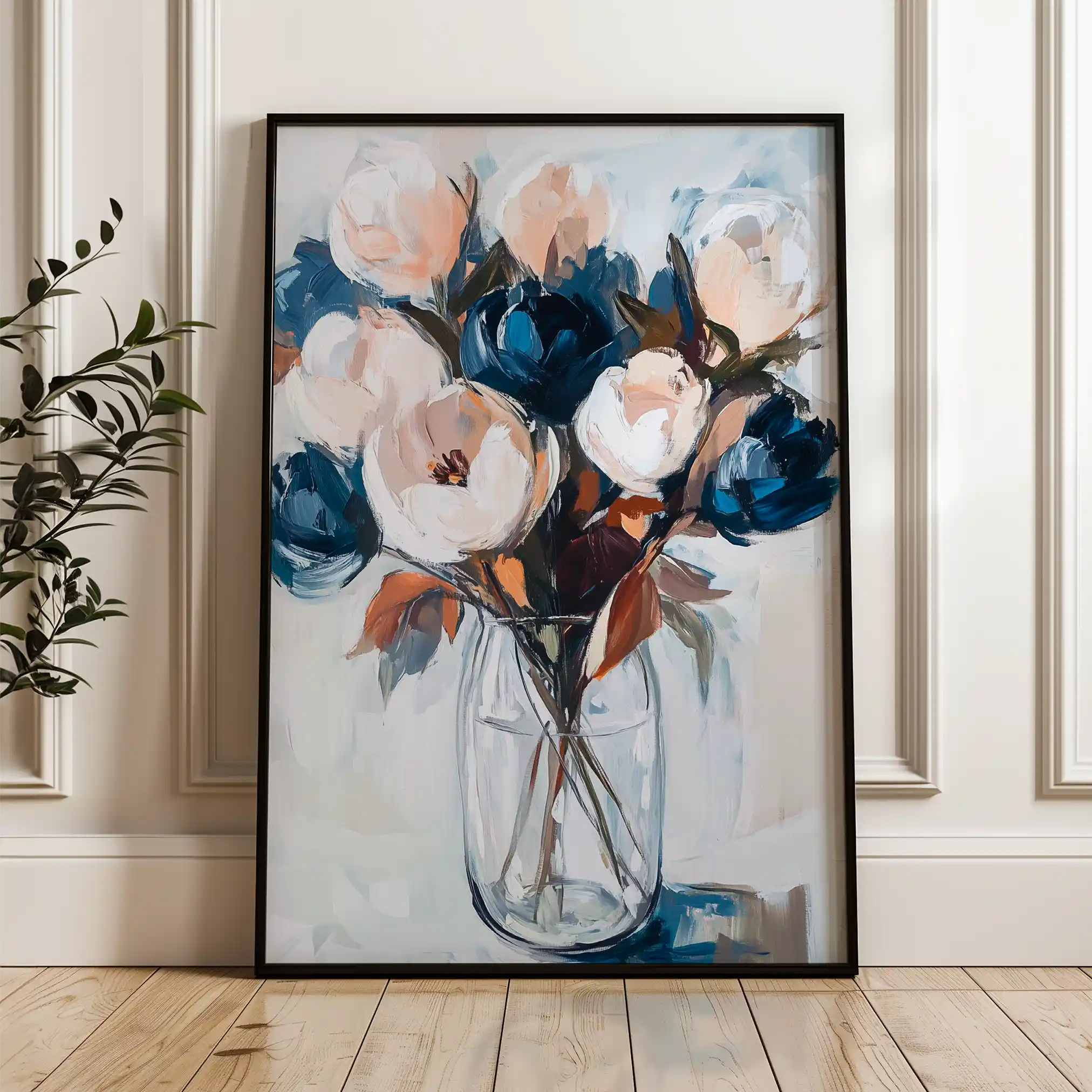 Floral Canvas Wall Art WAD1411-F 90 x 60 cm / Stretched on hidden frame