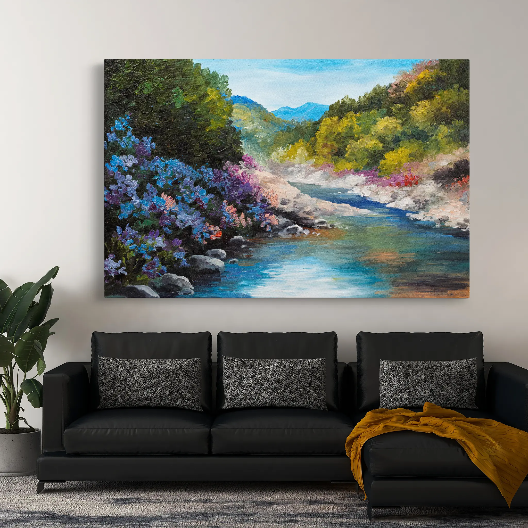 Landscape Canvas Wall Art WAD142-L 90 x 60 cm / Stretched on hidden frame