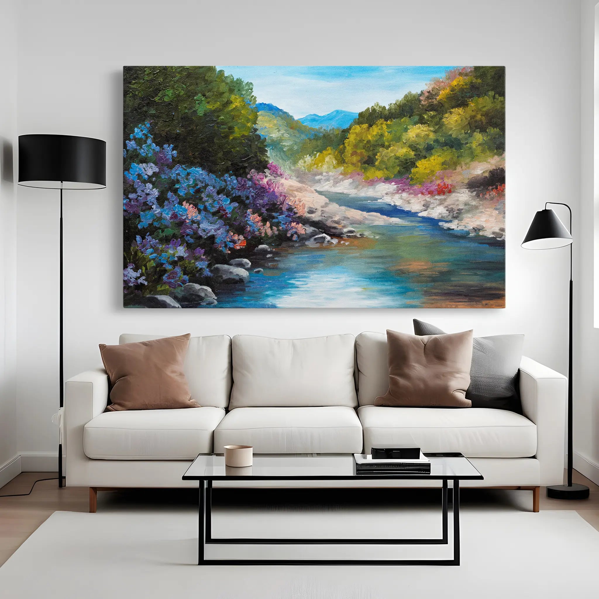 Landscape Canvas Wall Art WAD142-L 90 x 60 cm / Stretched on hidden frame