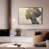 Portrait 142 Canvas Art 90 x 60 cm / Stretched on hidden frame