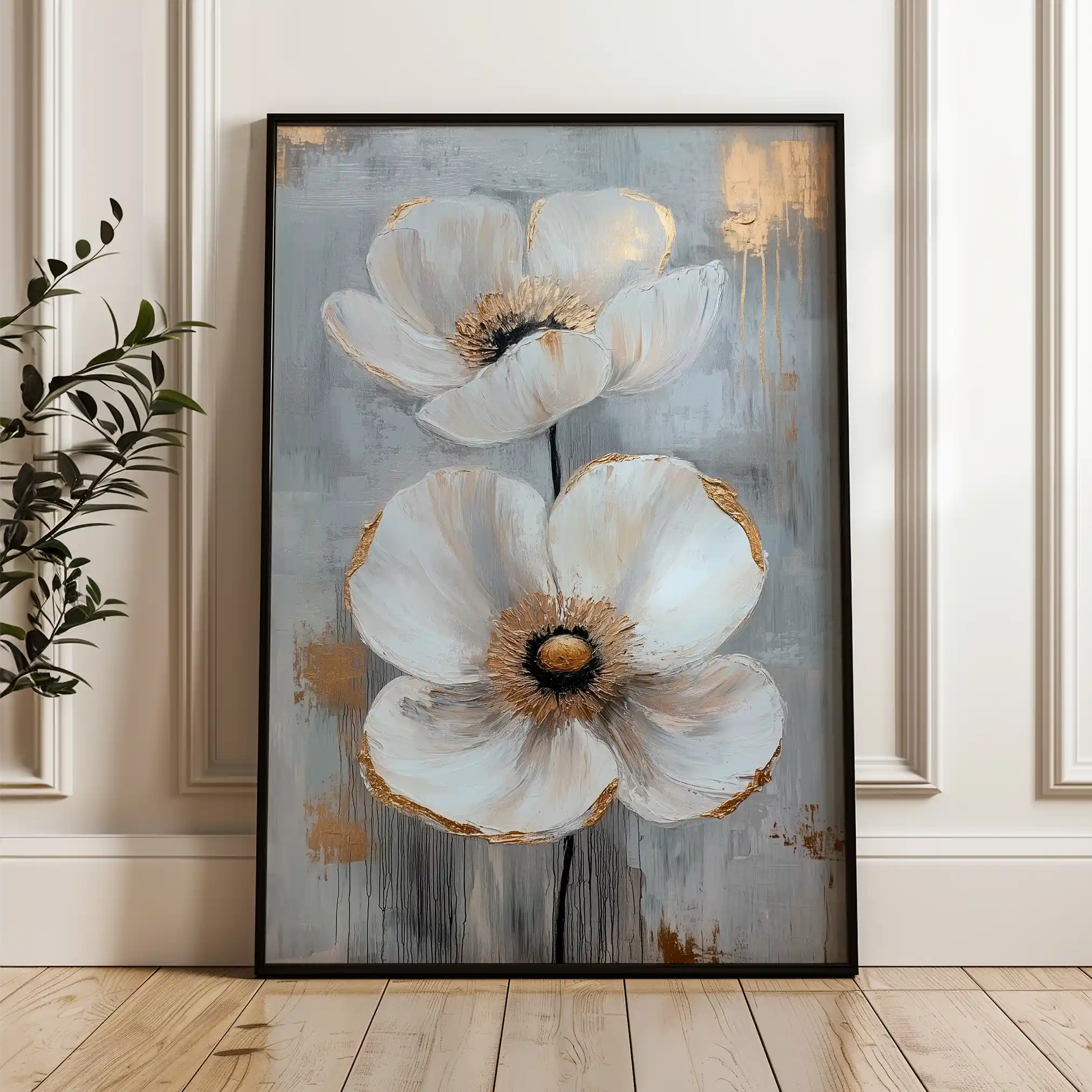 Floral Canvas Wall Art WAD1425-F 90 x 60 cm / Stretched on hidden frame