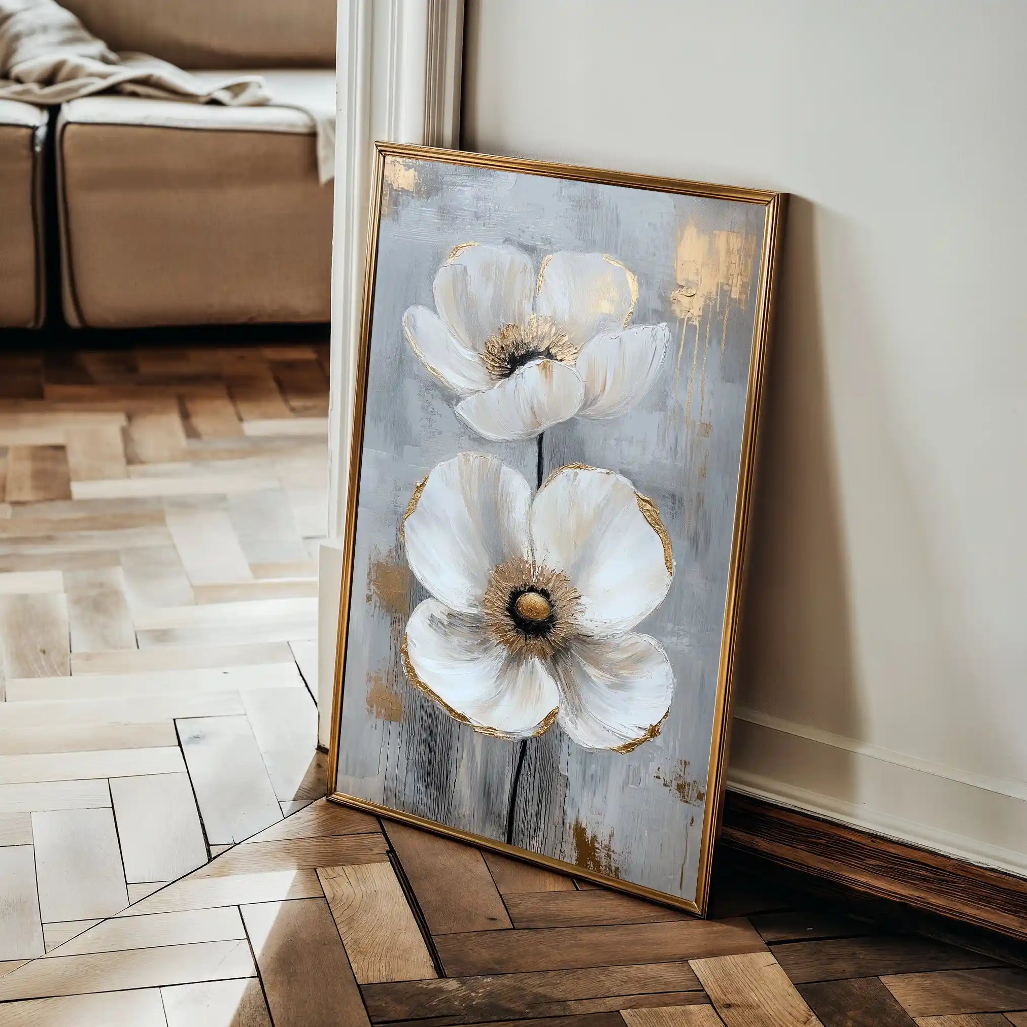 Floral Canvas Wall Art WAD1425-F 90 x 60 cm / Stretched on hidden frame