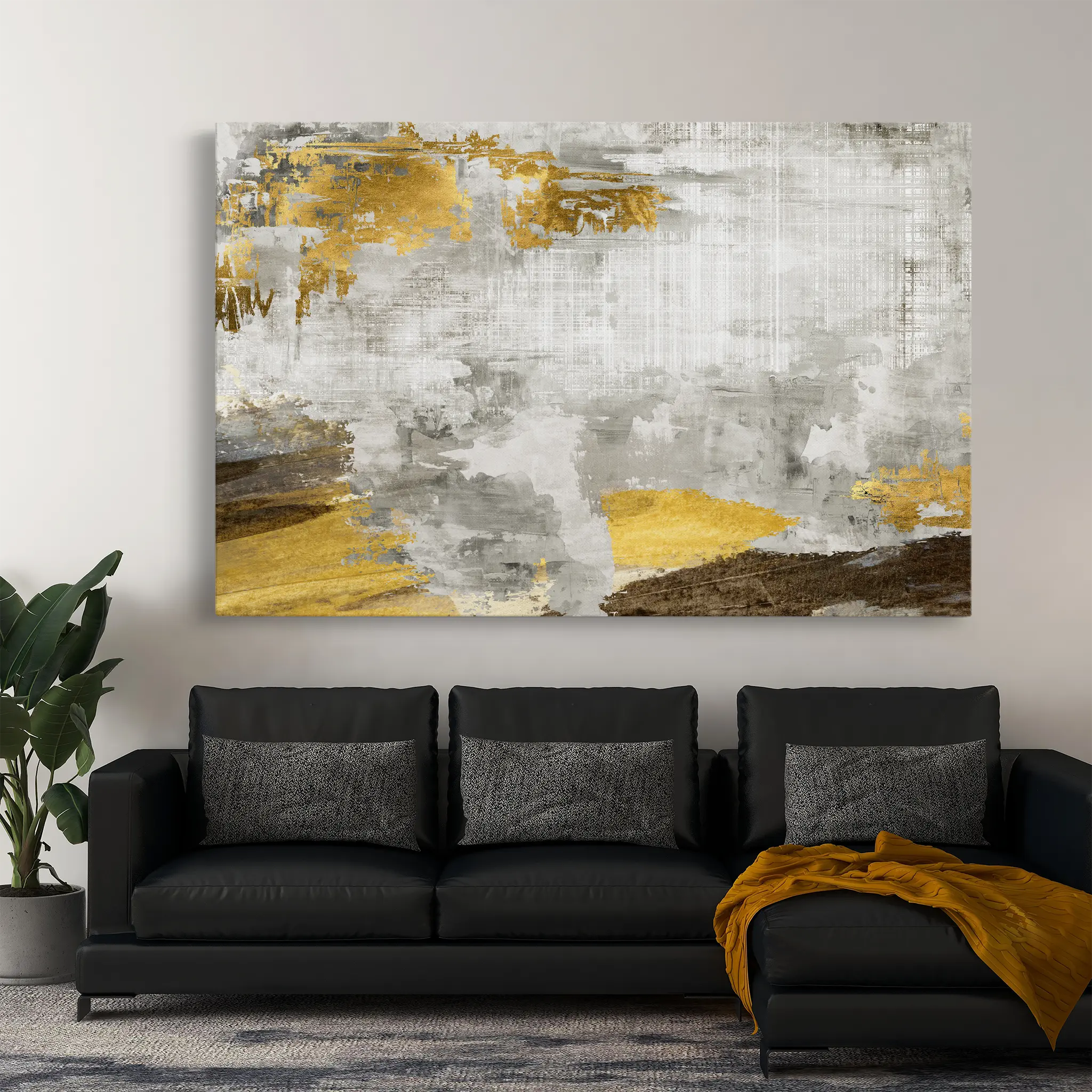 Abstract Canvas Wall Art WAD143-A 90 x 60 cm / Stretched on hidden frame