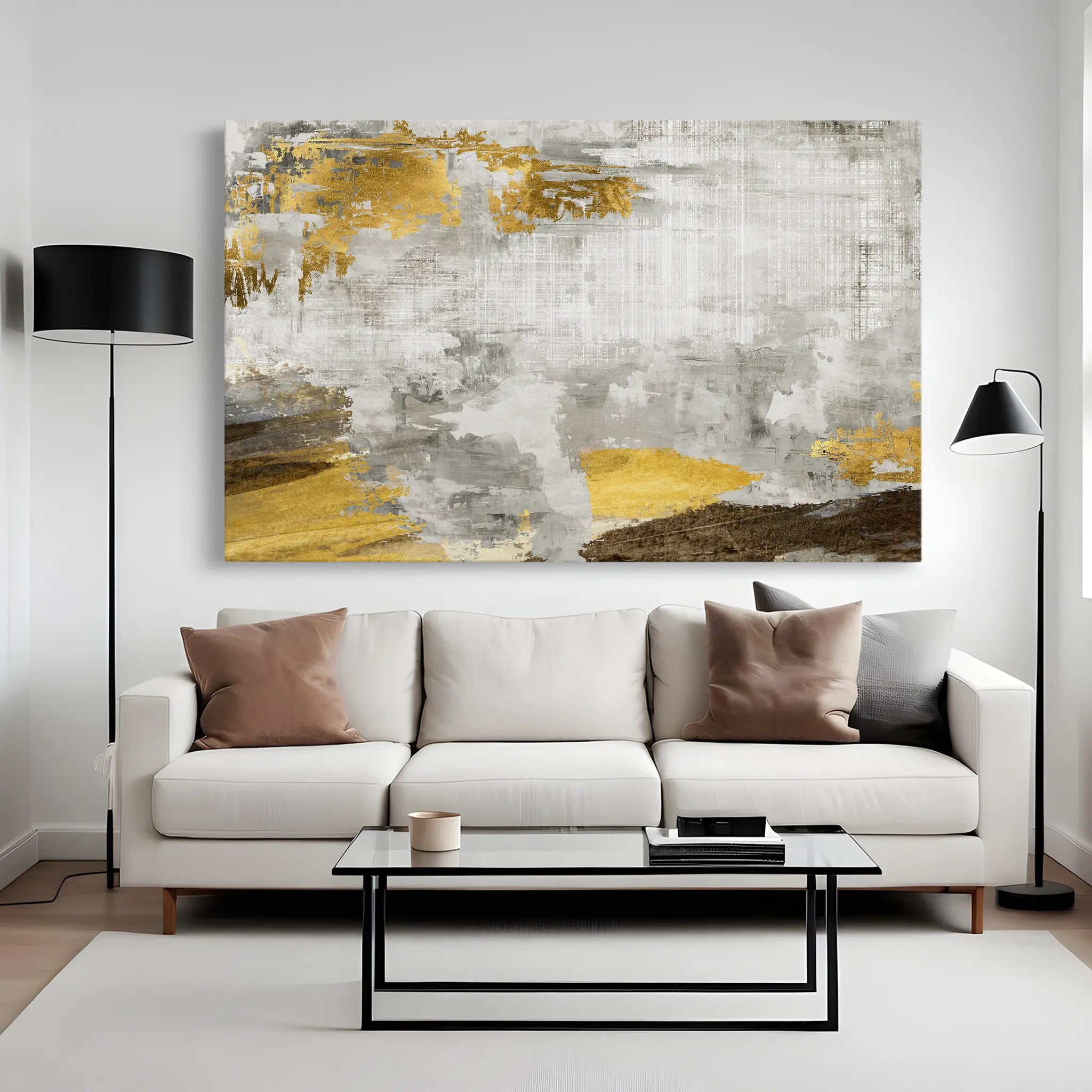 Abstract Canvas Wall Art WAD143-A 90 x 60 cm / Stretched on hidden frame