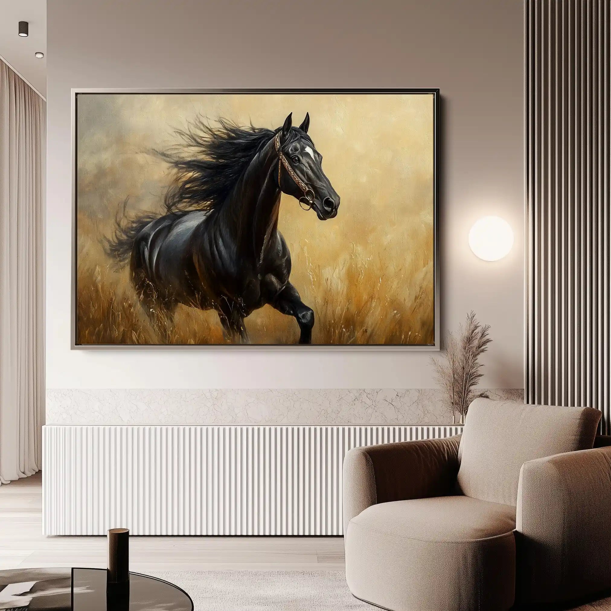 Horses 143 Canvas Art 90 x 60 cm / Stretched on hidden frame