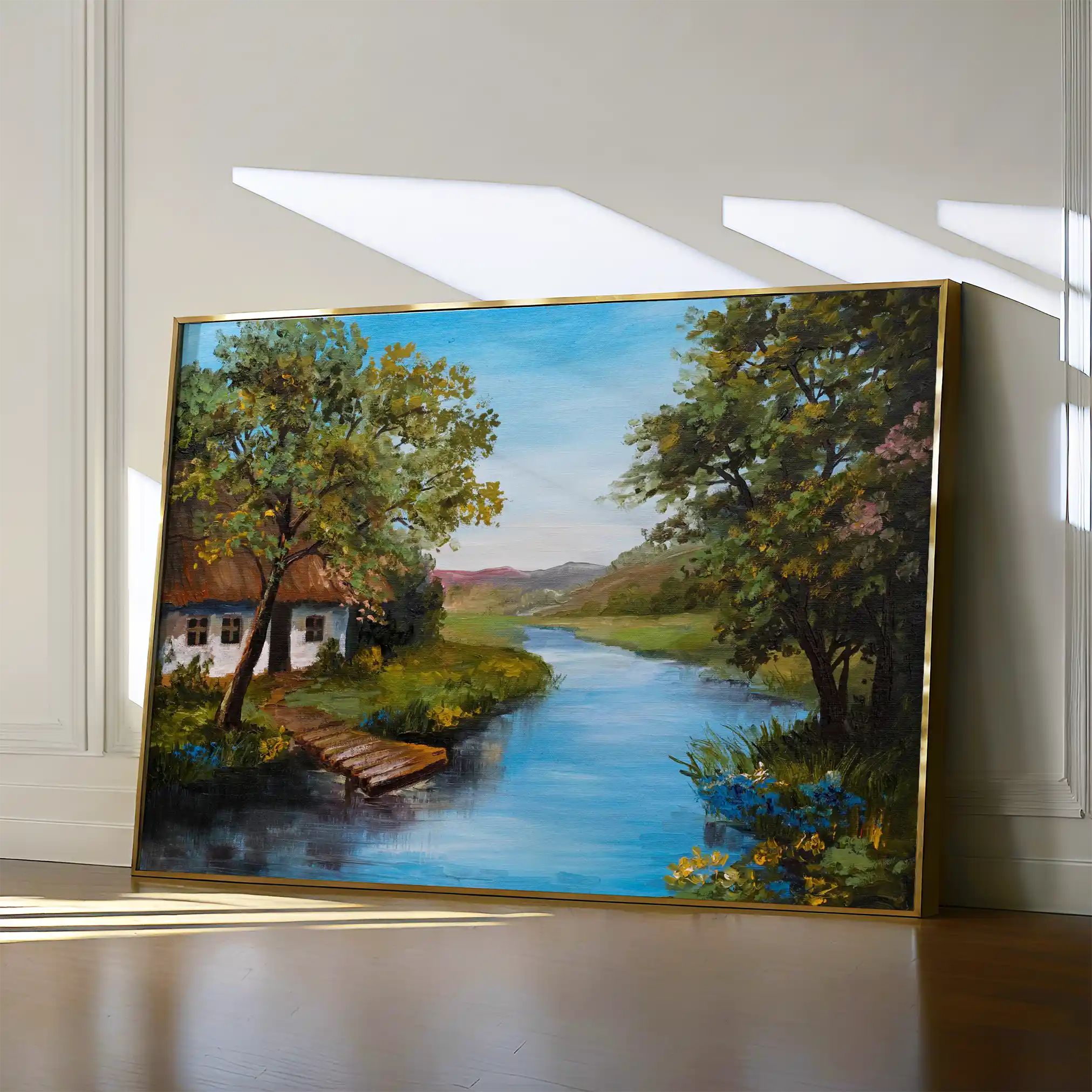 Landscape 143 Canvas Art 90 x 60 cm / Stretched on hidden frame