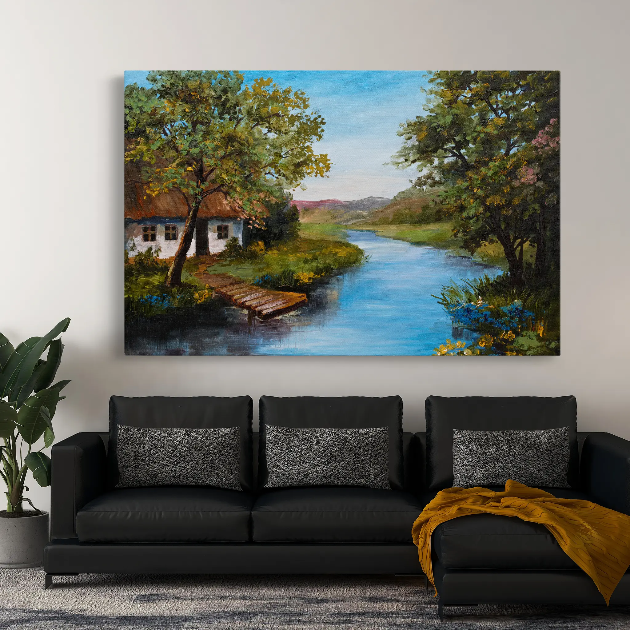 Landscape Canvas Wall Art WAD143-L 90 x 60 cm / Stretched on hidden frame