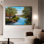 Landscape 143 Canvas Art 90 x 60 cm / Stretched on hidden frame