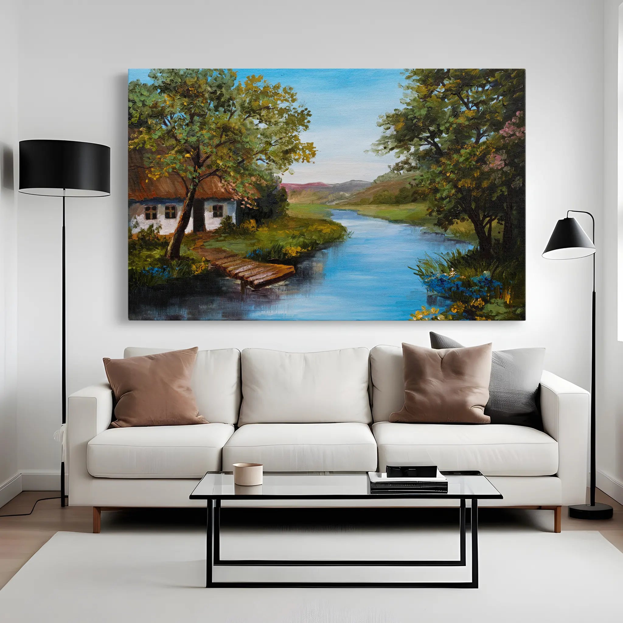 Landscape Canvas Wall Art WAD143-L 90 x 60 cm / Stretched on hidden frame