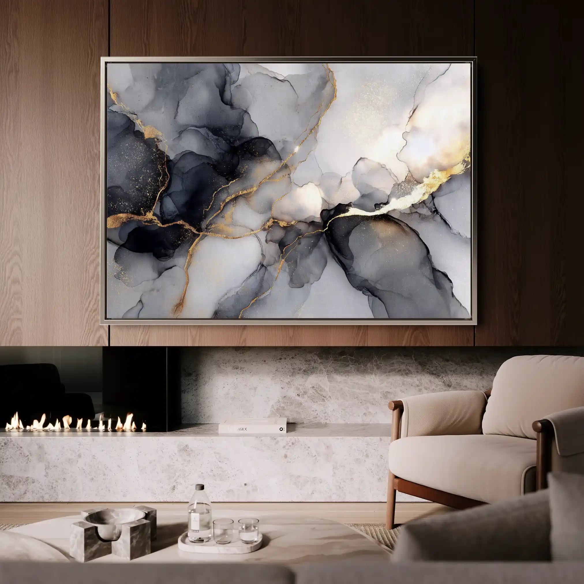 Abstract 1437 Canvas Art 60 x 40 cm / Stretched on hidden frame