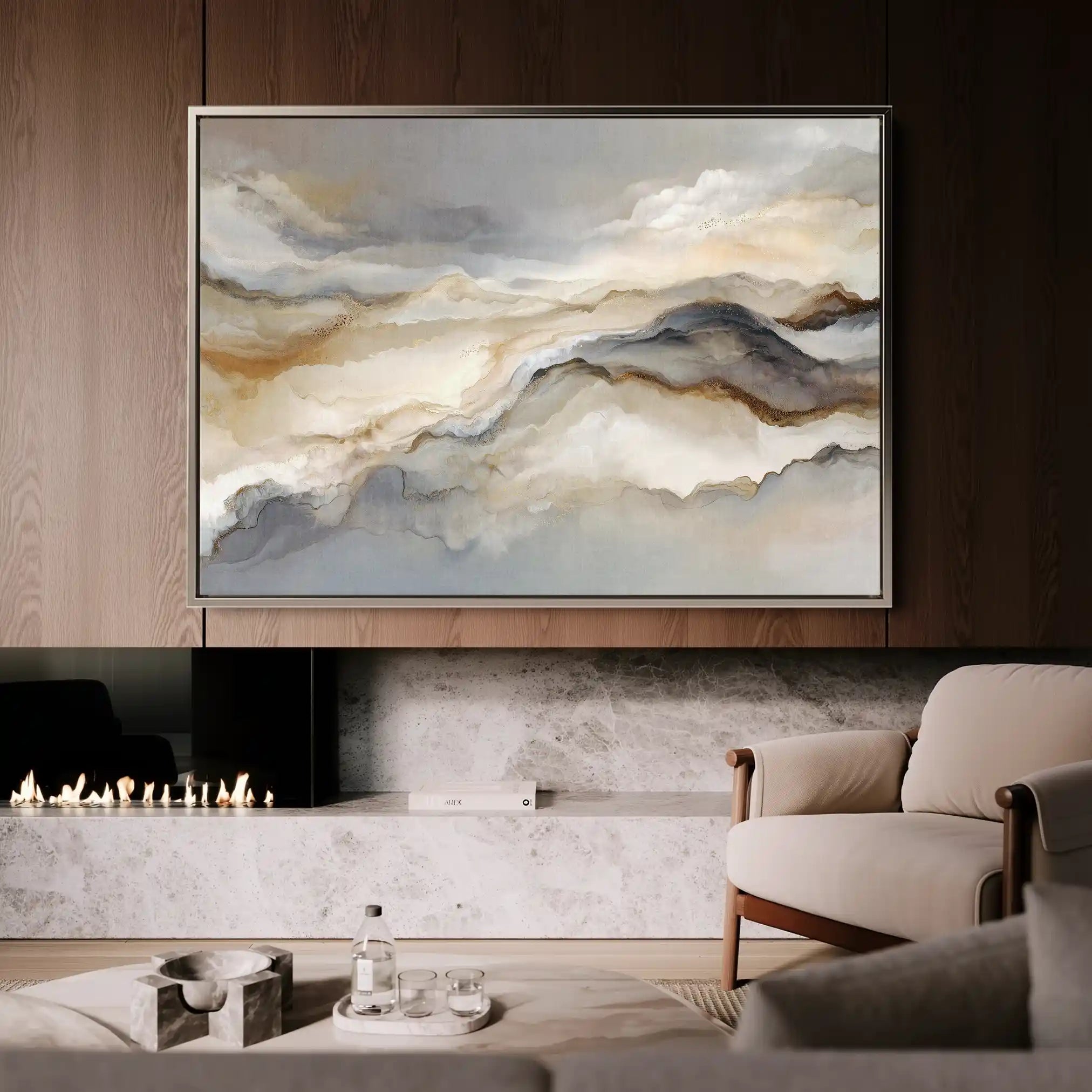 Abstract 1439 Canvas Art 60 x 40 cm / Stretched on hidden frame