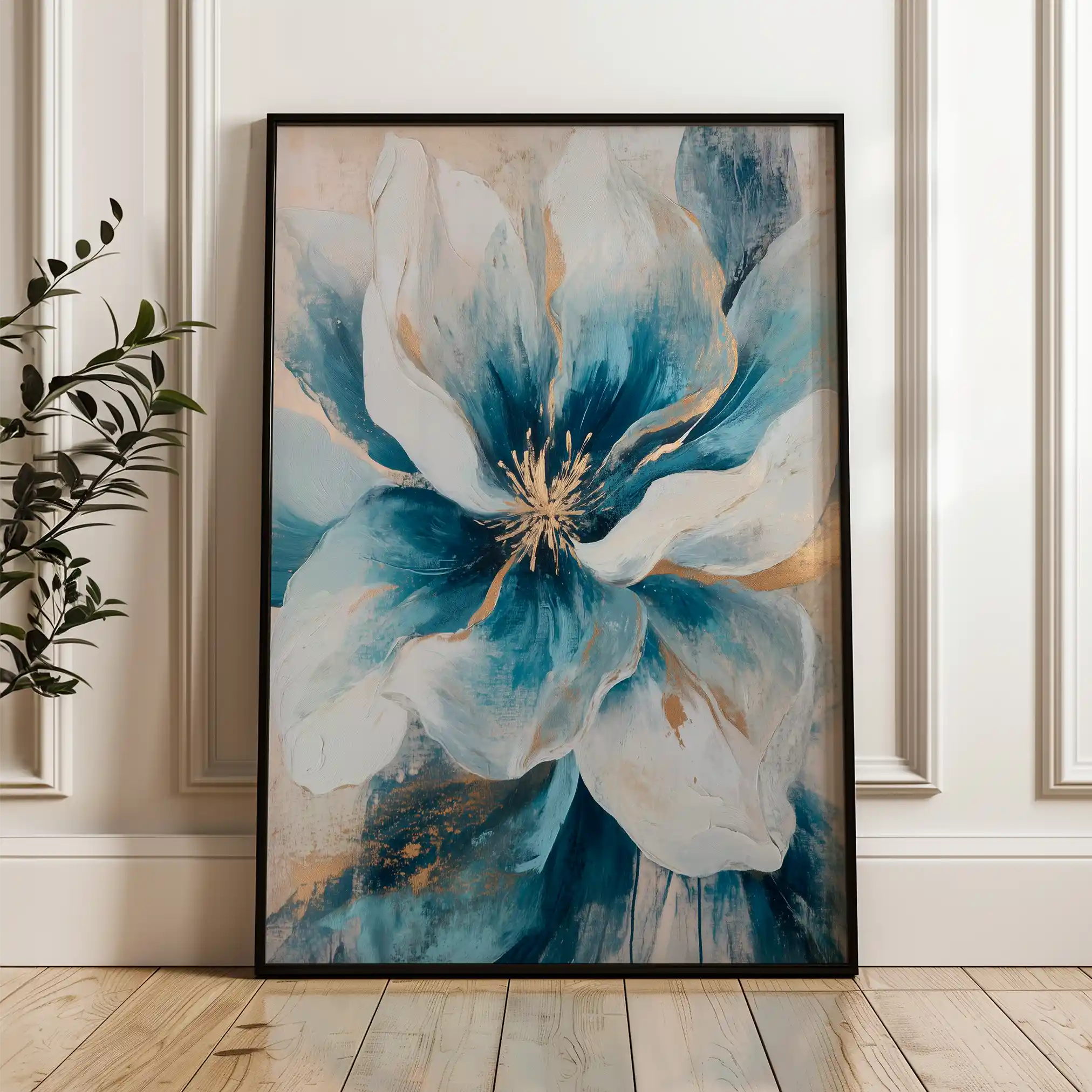 Floral Canvas Wall Art WAD1439-F 90 x 60 cm / Stretched on hidden frame