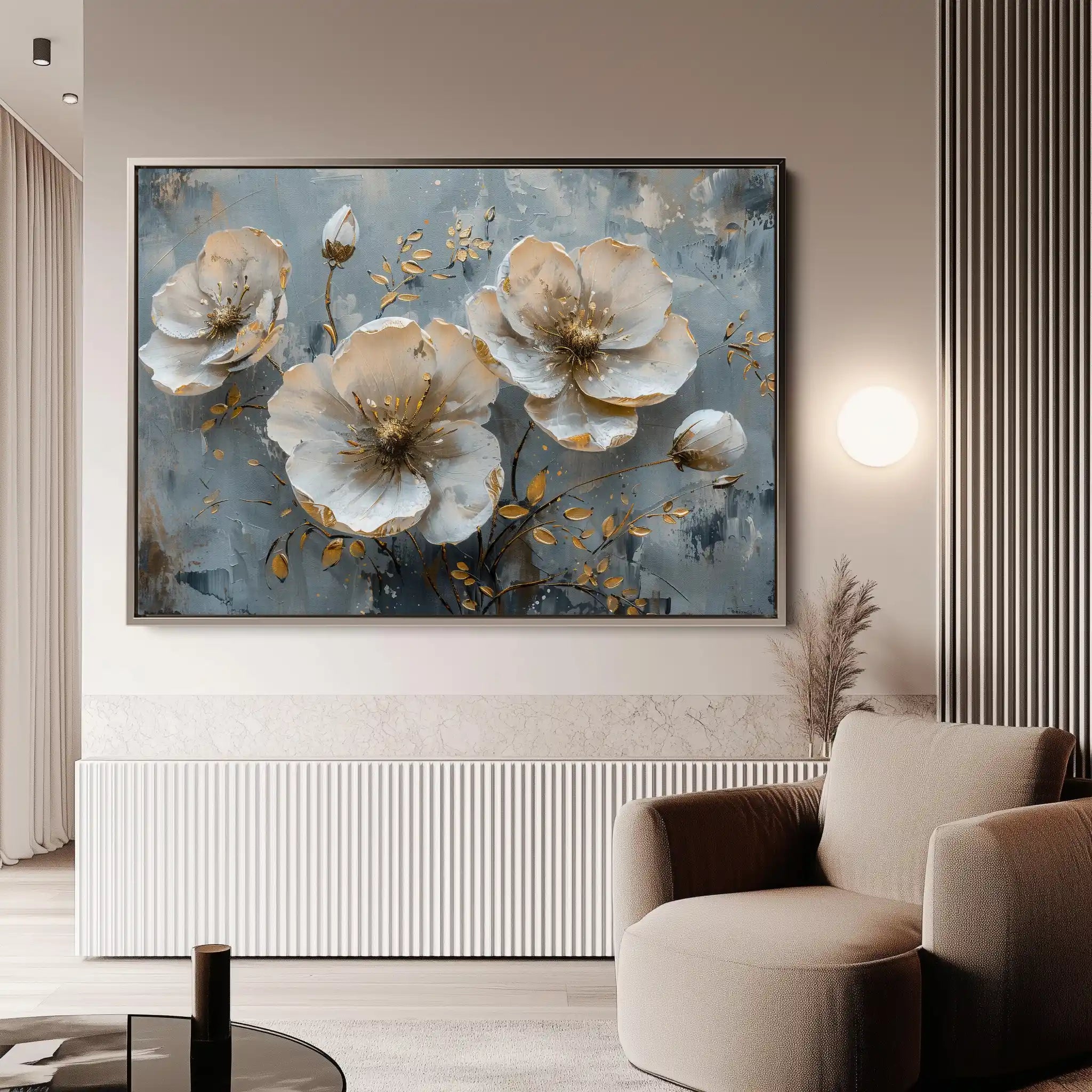 Floral Canvas Wall Art WAD144-F 90 x 60 cm / Stretched on hidden frame