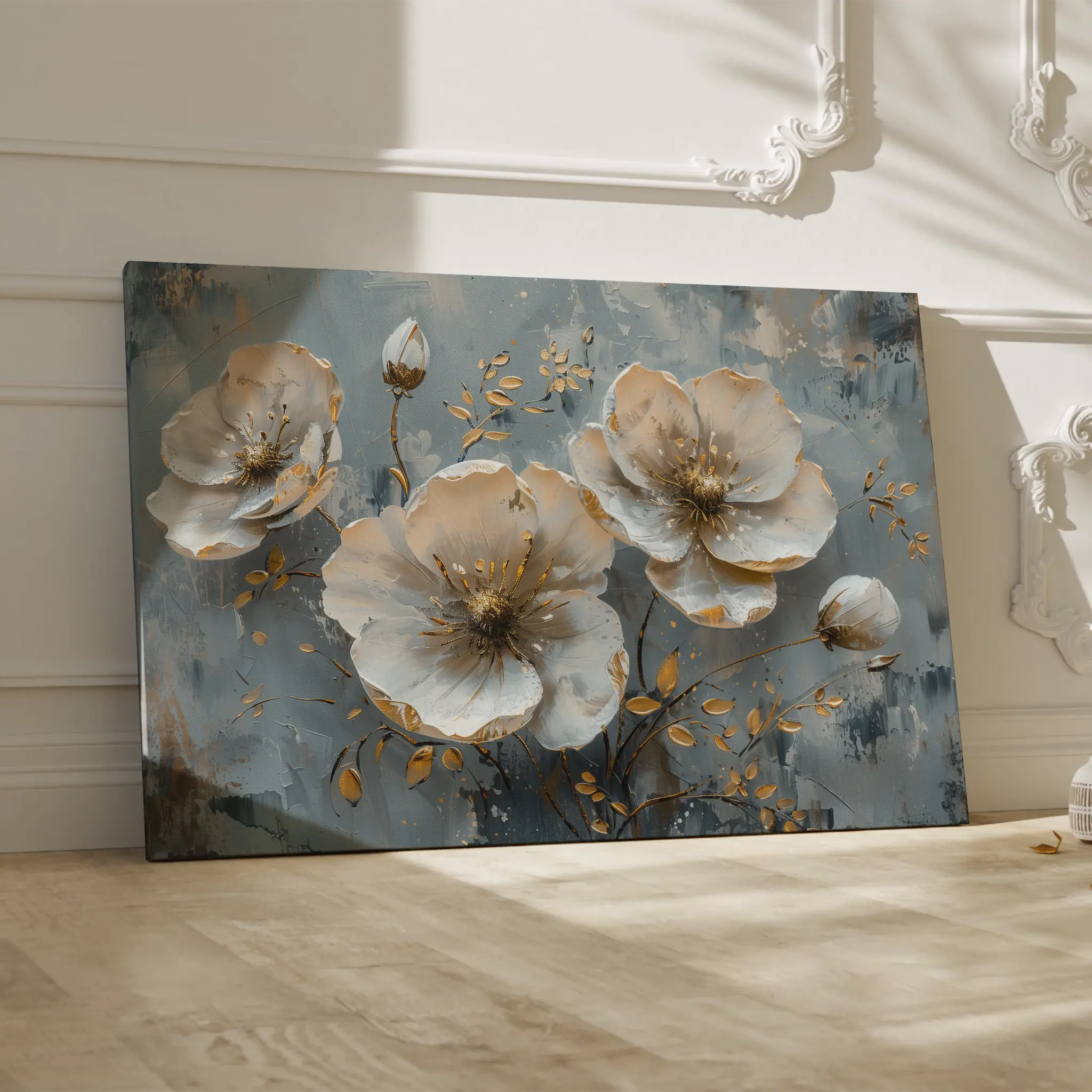 Floral Canvas Wall Art WAD144-F 90 x 60 cm / Stretched on hidden frame