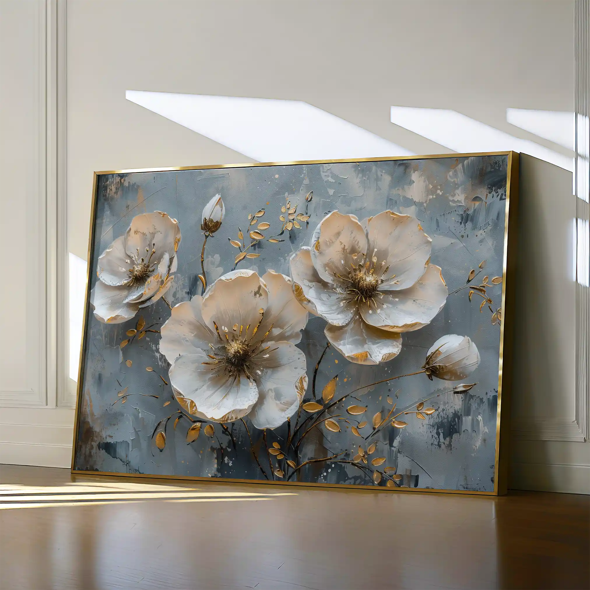 Floral Canvas Wall Art WAD144-F 90 x 60 cm / Stretched on hidden frame