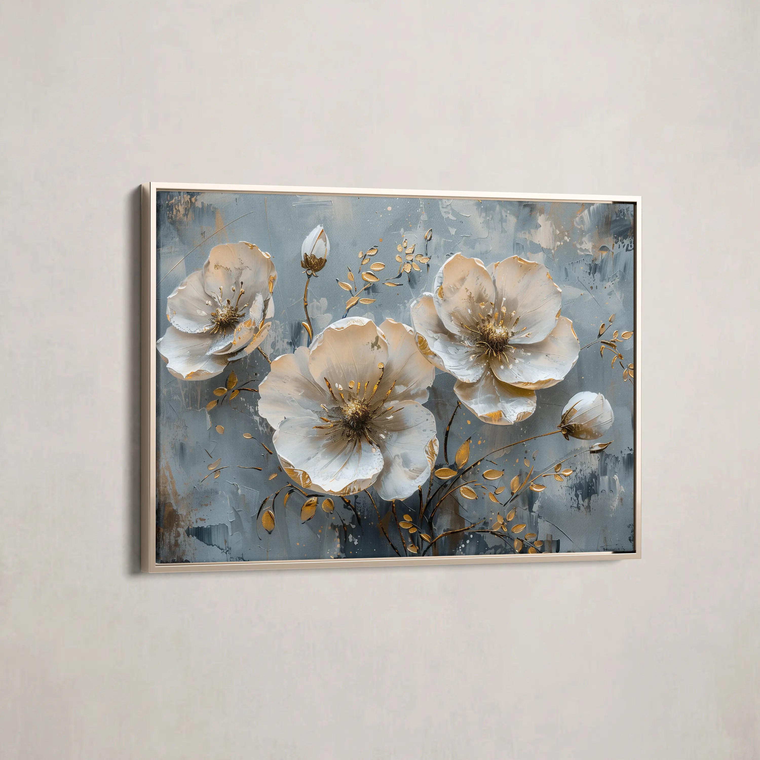 Floral Canvas Wall Art WAD144-F 90 x 60 cm / Stretched on hidden frame