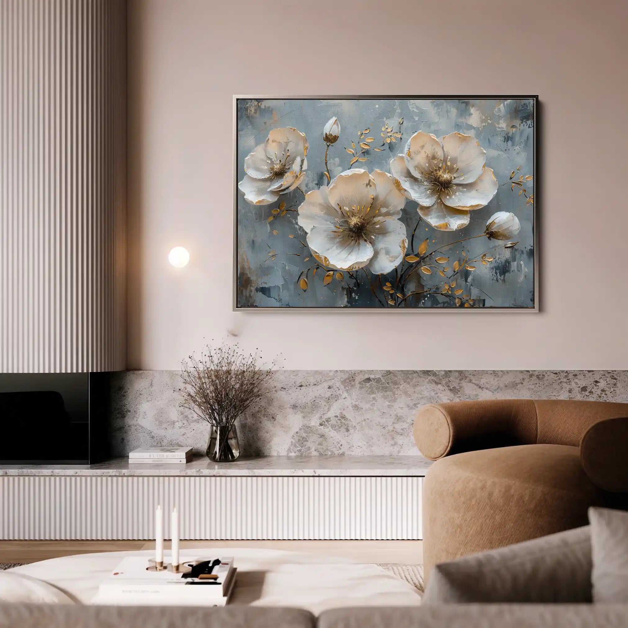 Floral Canvas Wall Art WAD144-F 90 x 60 cm / Stretched on hidden frame