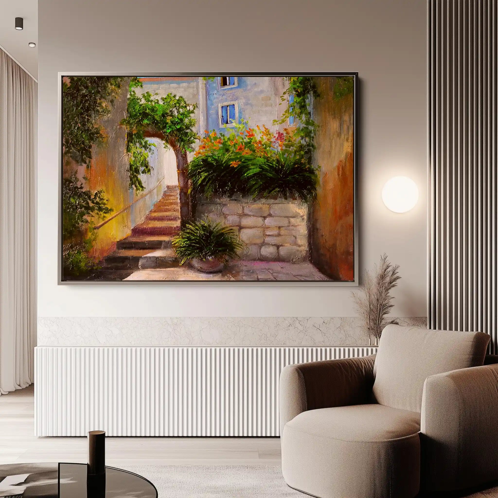Landscape 144 Canvas Art 90 x 60 cm / Stretched on hidden frame