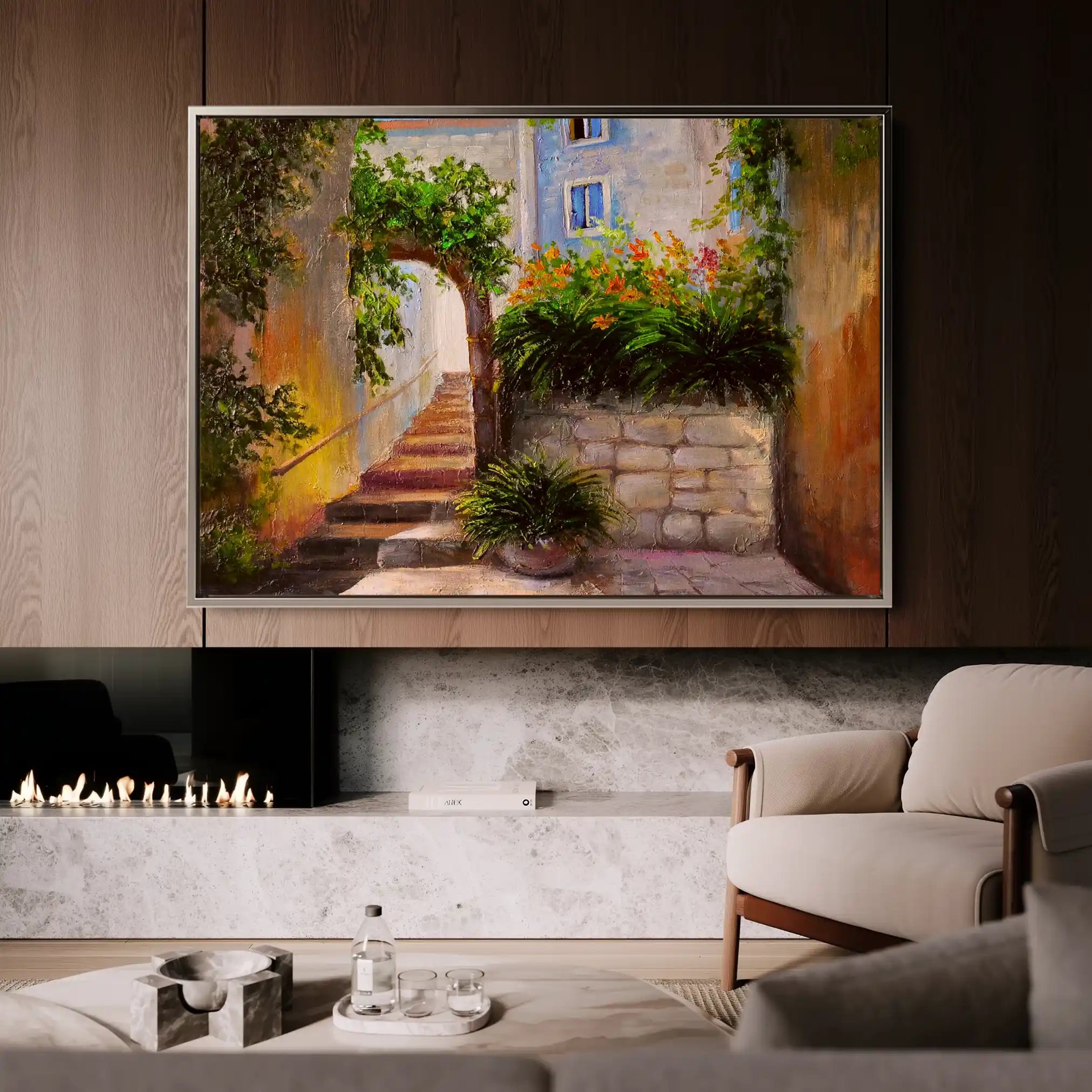 Landscape 144 Canvas Art 90 x 60 cm / Stretched on hidden frame