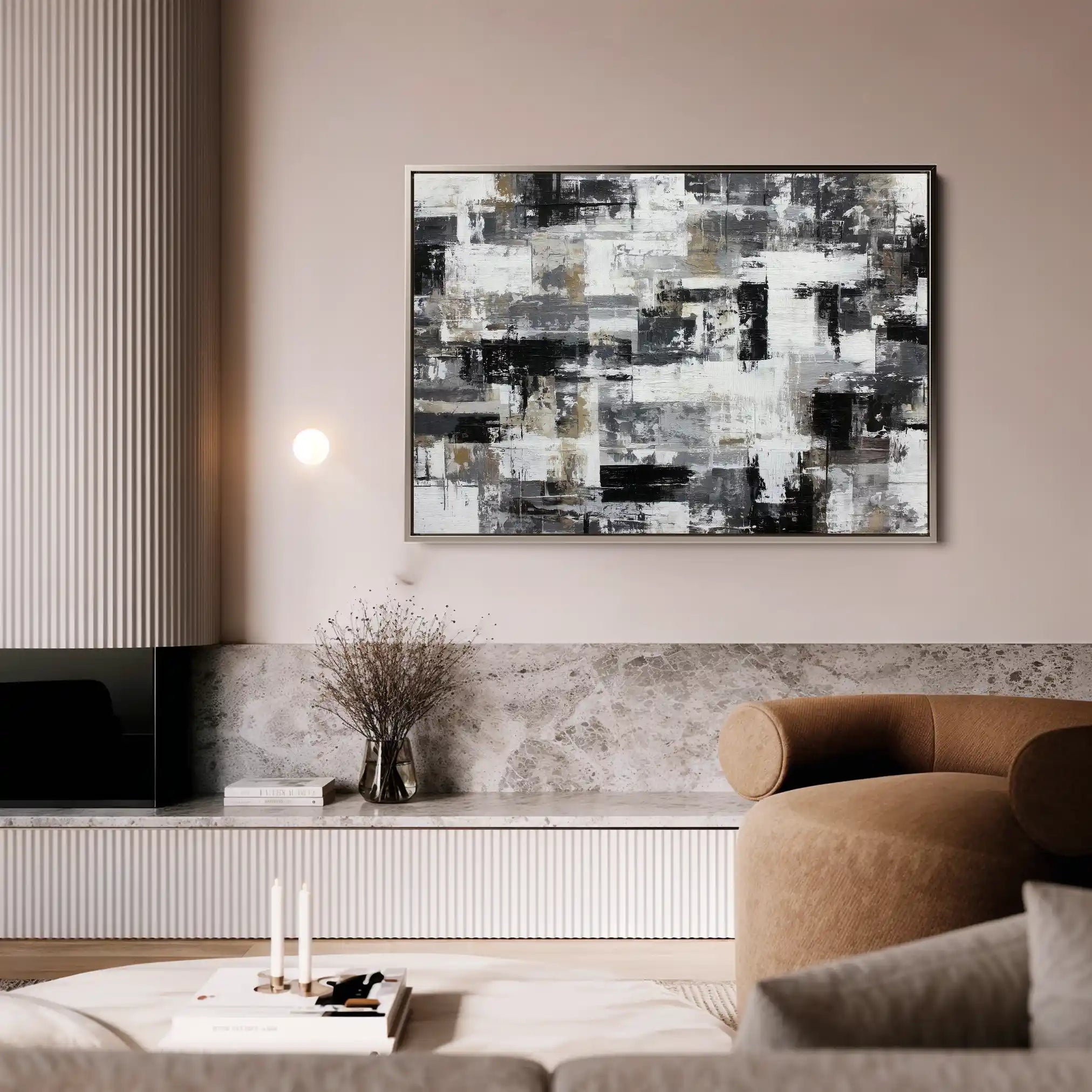 Abstract 1445 Canvas Art 60 x 40 cm / Stretched on hidden frame