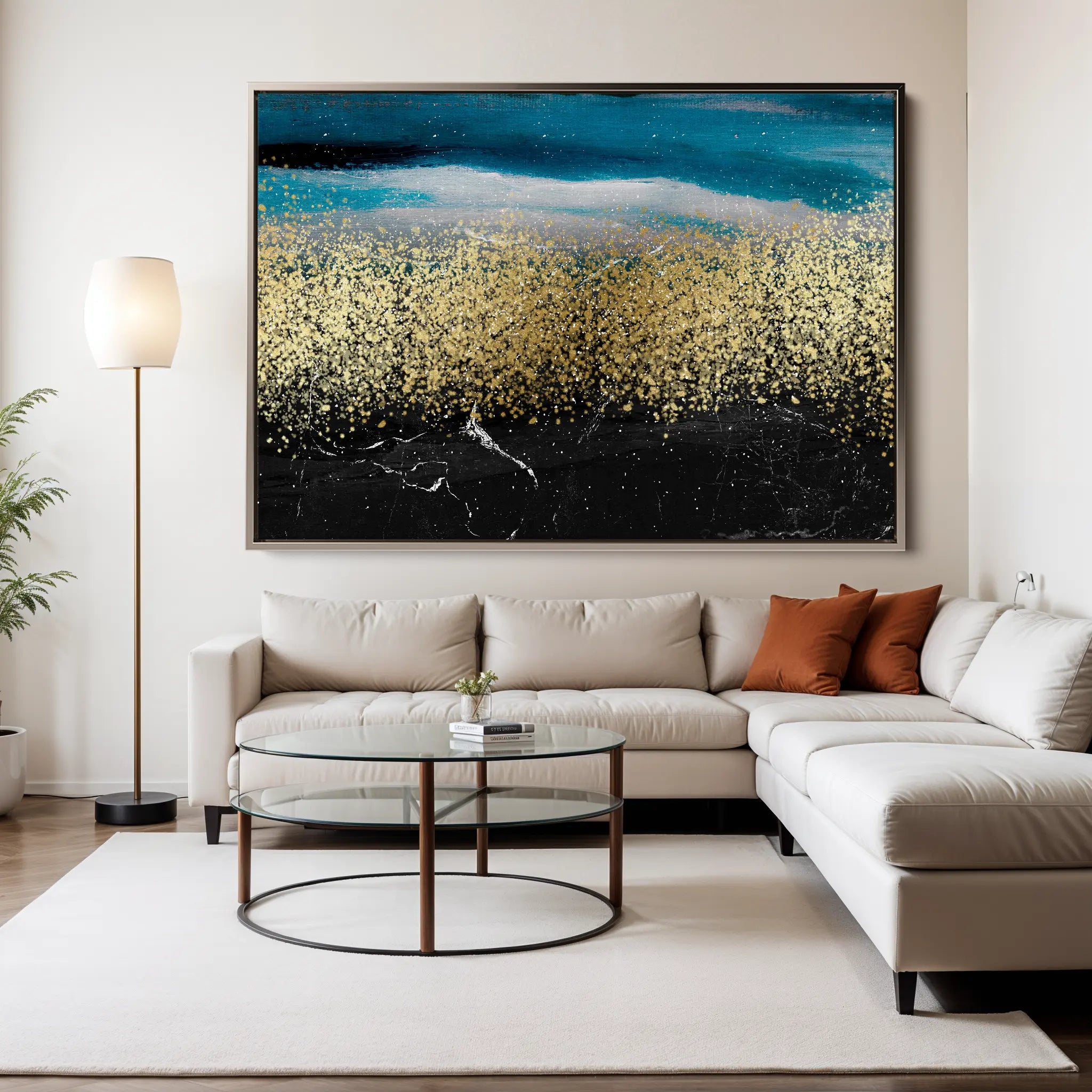 Abstract Canvas Wall Art WAD145-A 90 x 60 cm / Stretched on hidden frame