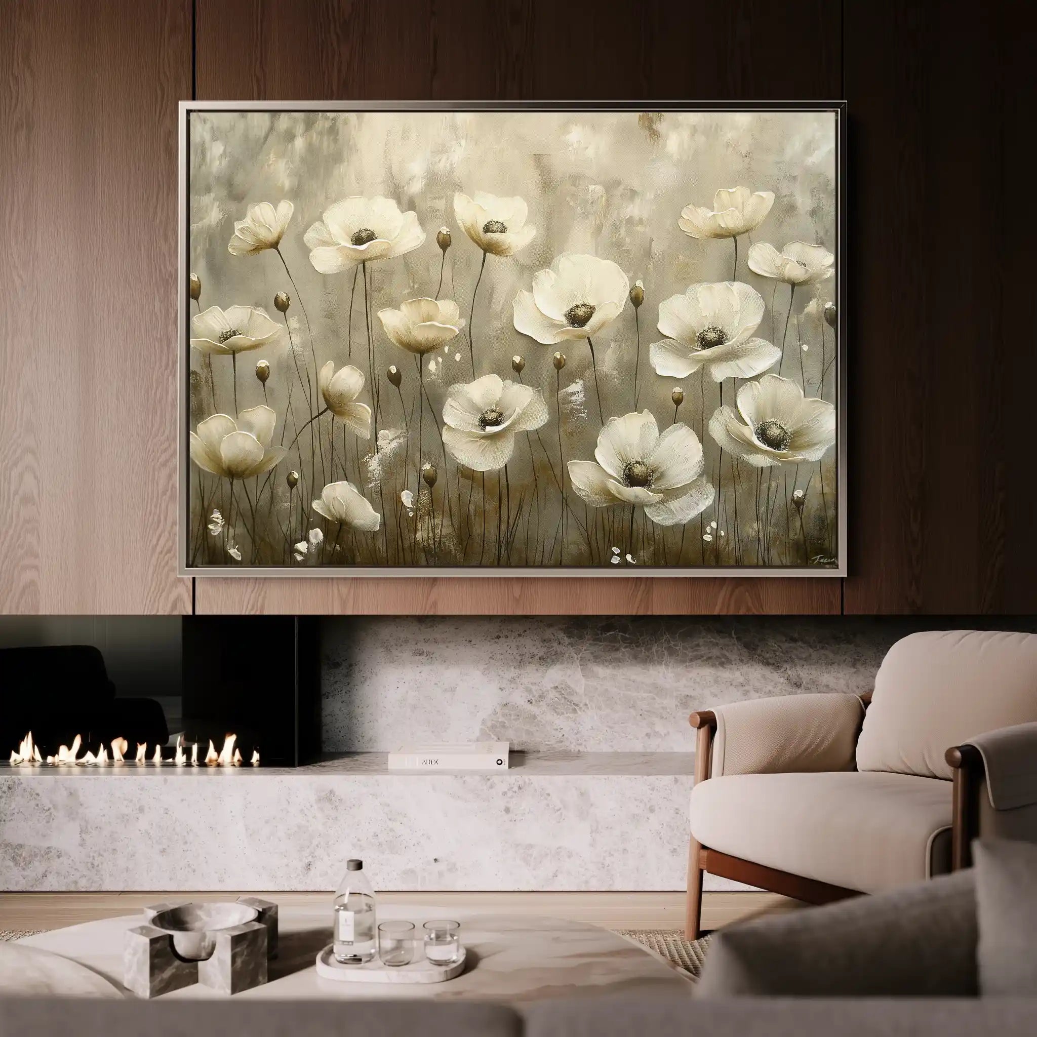 Floral Canvas Wall Art WAD145-F 90 x 60 cm / Stretched on hidden frame