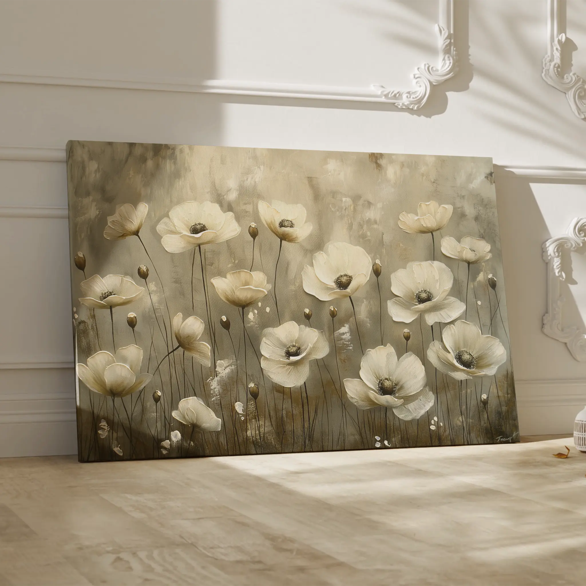 Floral Canvas Wall Art WAD145-F 90 x 60 cm / Stretched on hidden frame